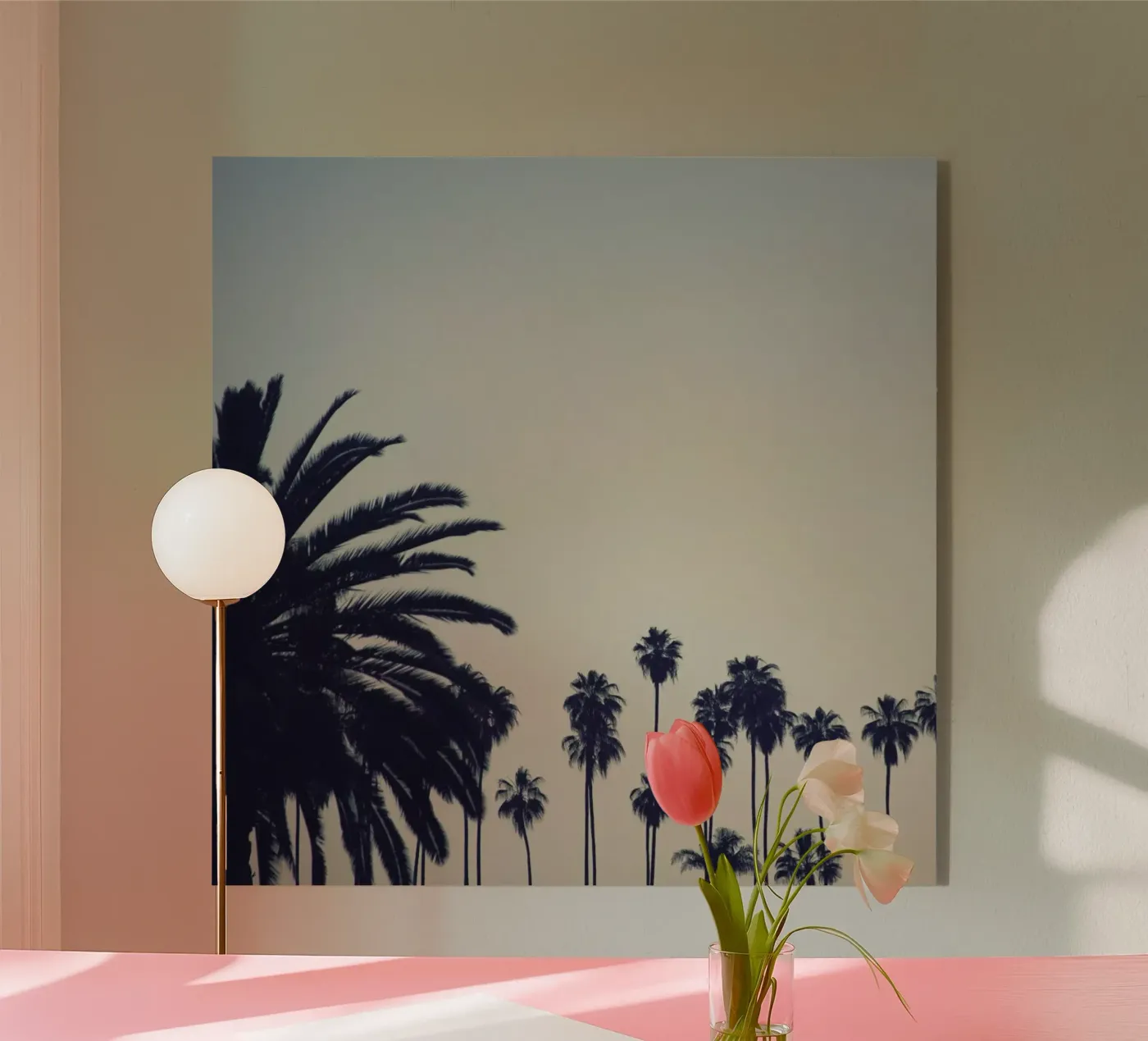 Echo Park Palms acryl van Catherine McDonald