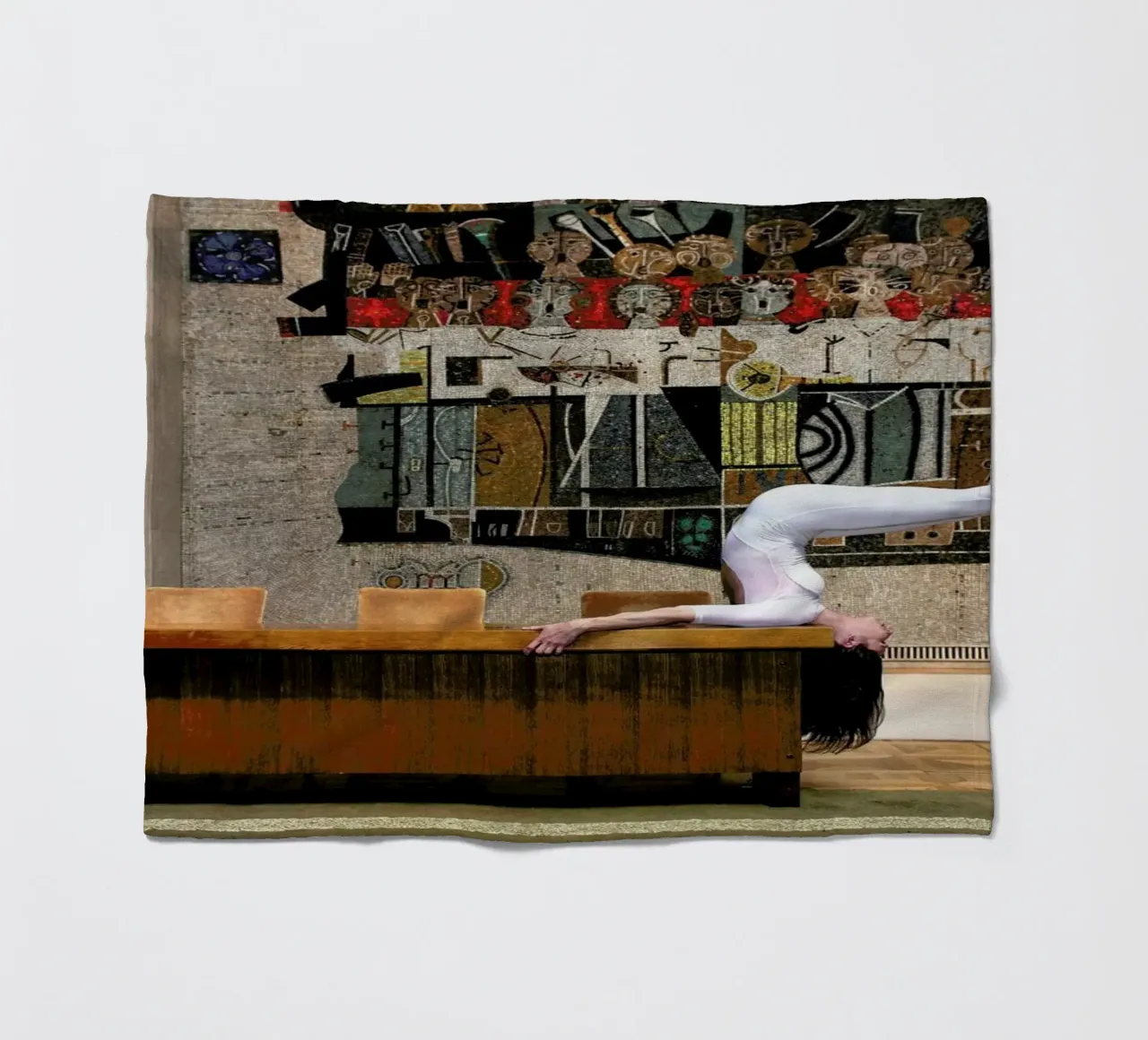 Belgrade #4 fleece blanket by The Urban Yoga