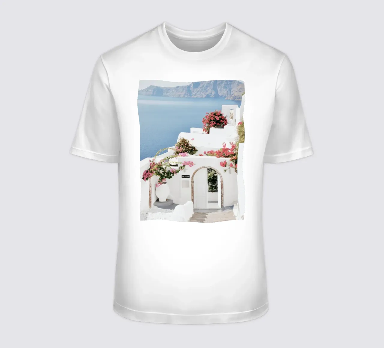 Affiche de voyage Santorini Grèce t-shirt de TheTravelClub