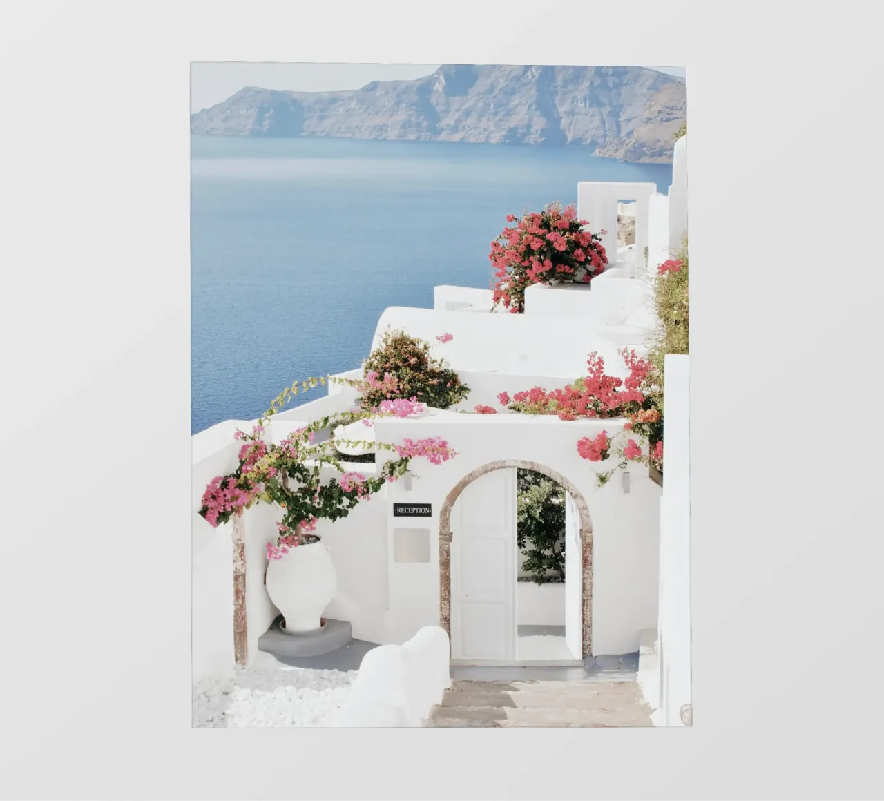 Santorini Griechenland Reiseposter Backlit Folie von TheTravelClub