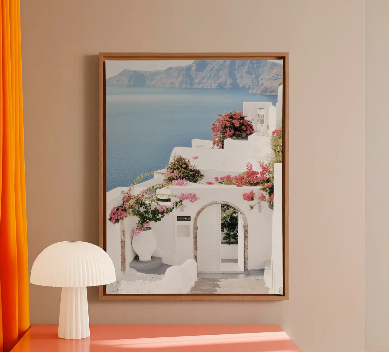 Santorini Griekenland Reisposter canvas van TheTravelClub