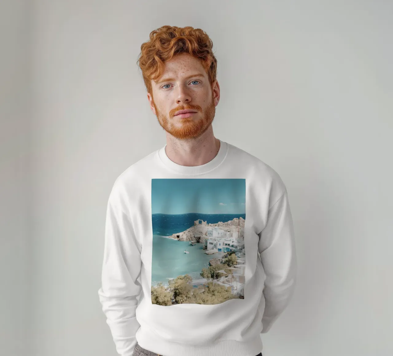 Milos Greece, European Travel Print sweatshirt by TheTravelClub