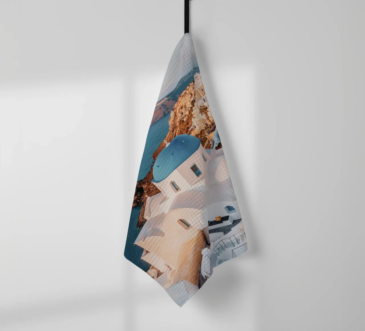 Santorini Griekenland Print, Reisposter theedoek van TheTravelClub