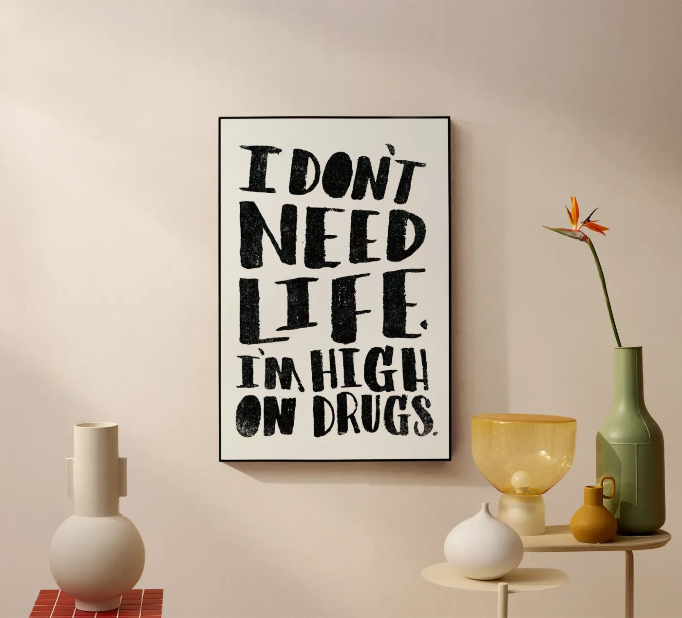 High On Drugs plexiglass da Matthew Taylor Wilson
