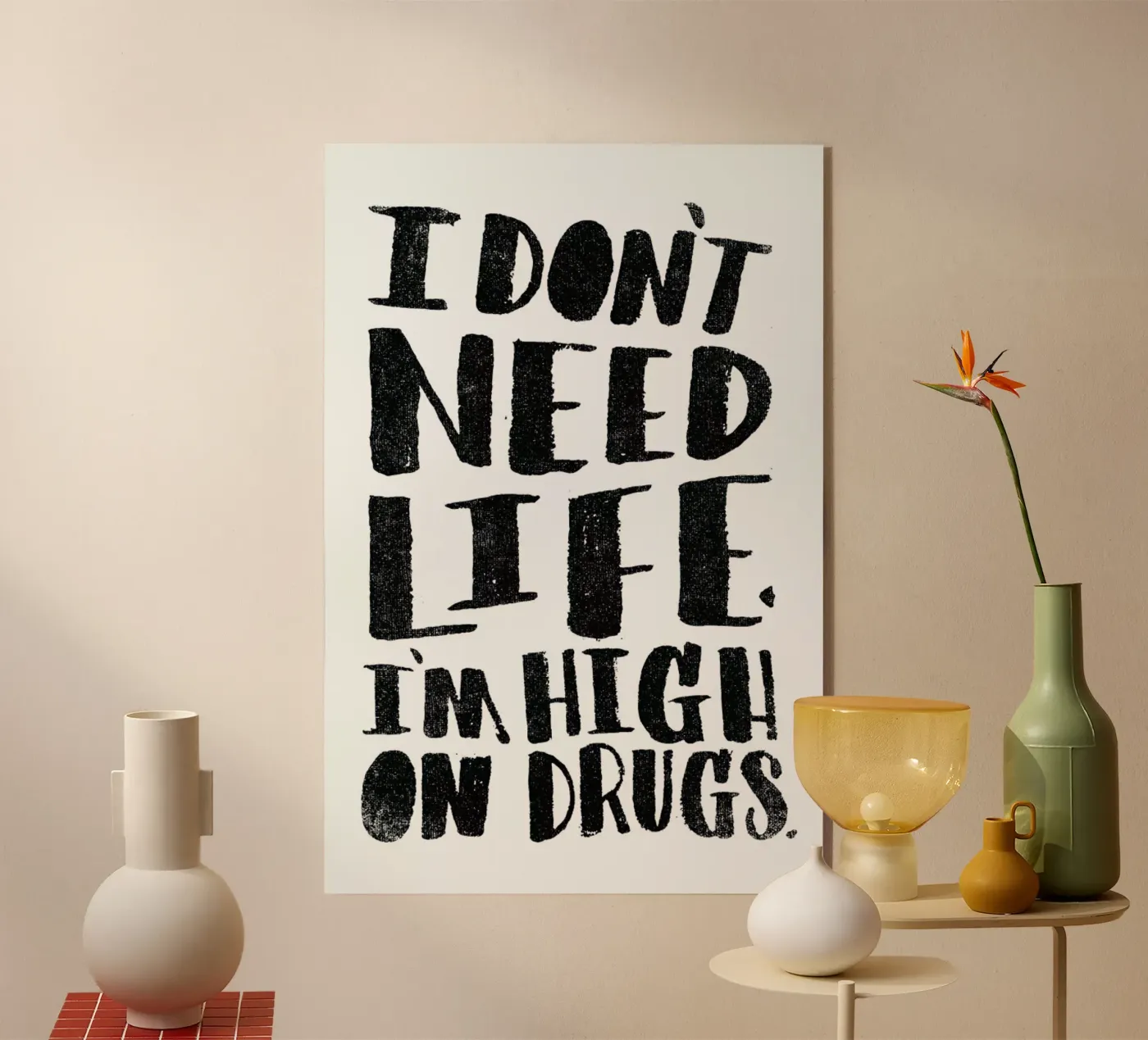High On Drugs plexiglass da Matthew Taylor Wilson