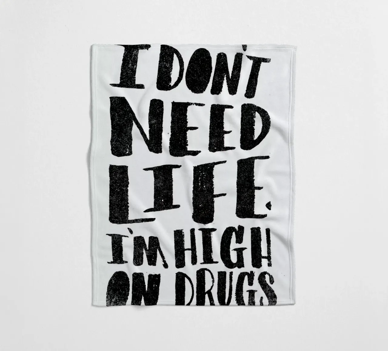 High On Drugs fleece blanket by Matthew Taylor Wilson