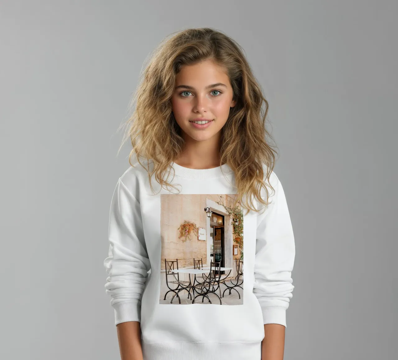 Italian Cafe Print, Brunch Print, European La Dolce Vita felpa bambino da TheTravelClub