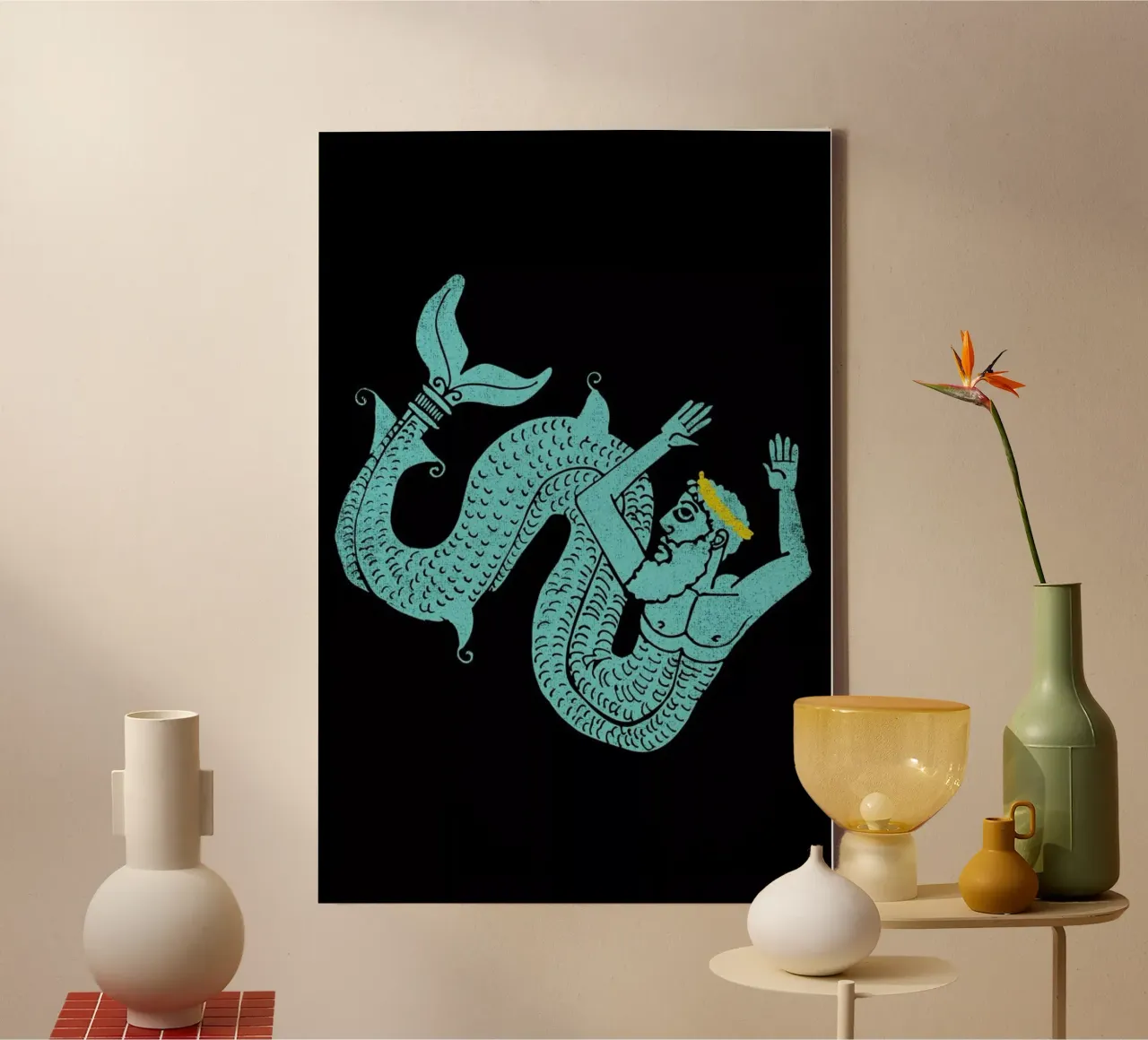 Neptune canvas met Baklijst van Matthew Taylor Wilson