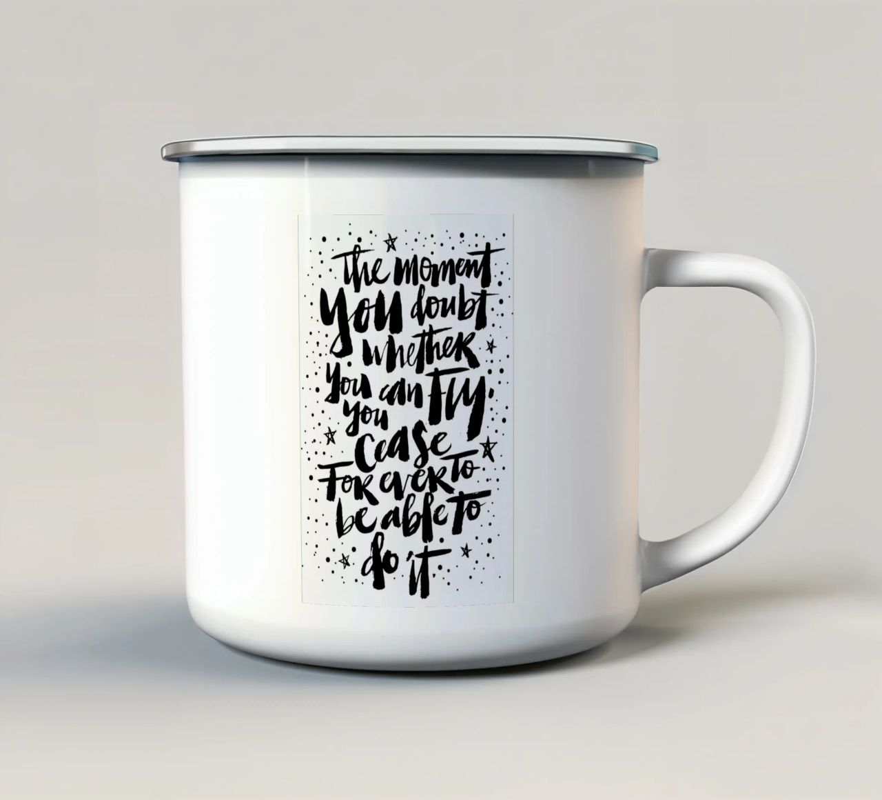 You Can Fly tazza in smalto da Matthew Taylor Wilson