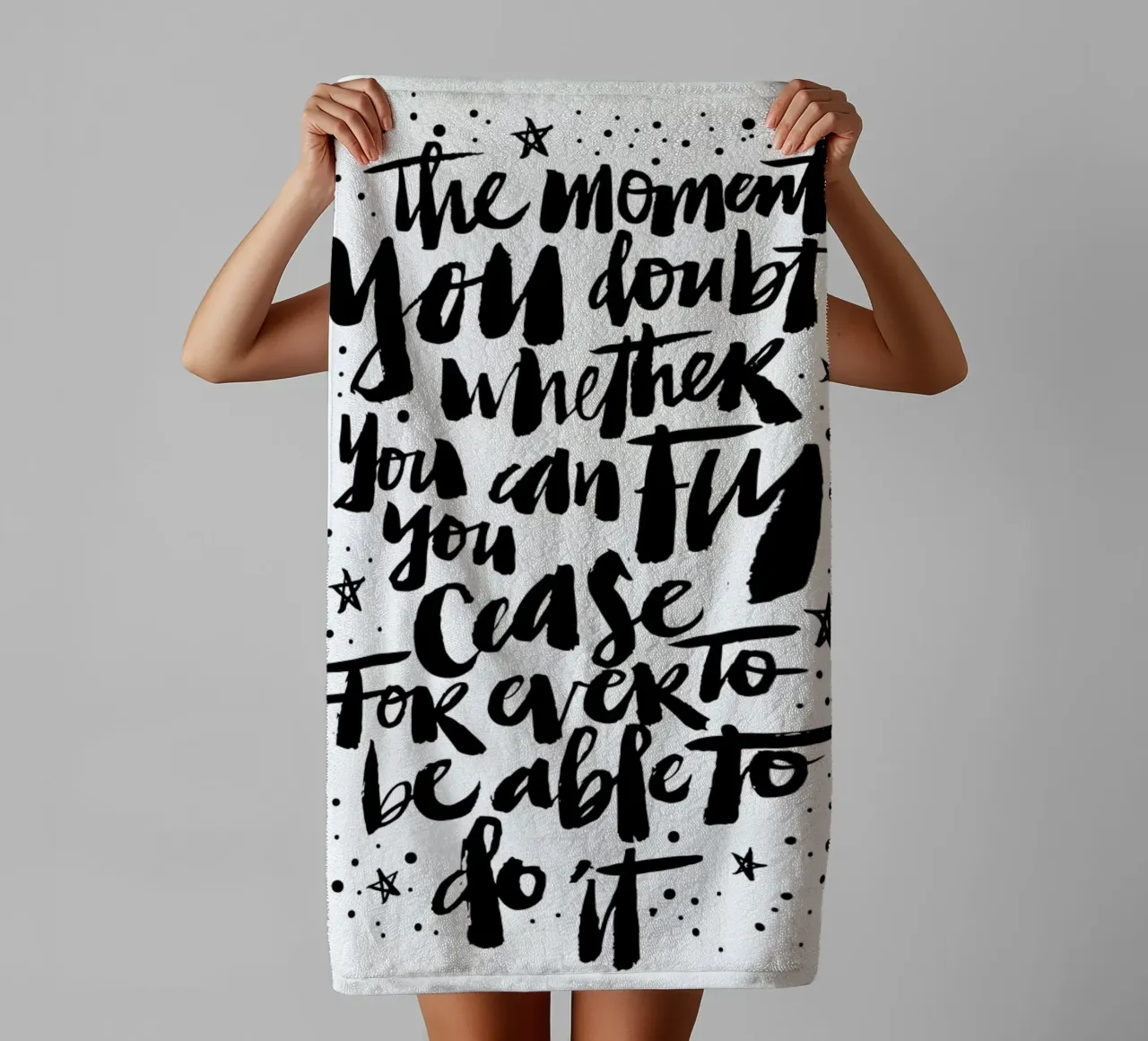 You Can Fly towel by Matthew Taylor Wilson