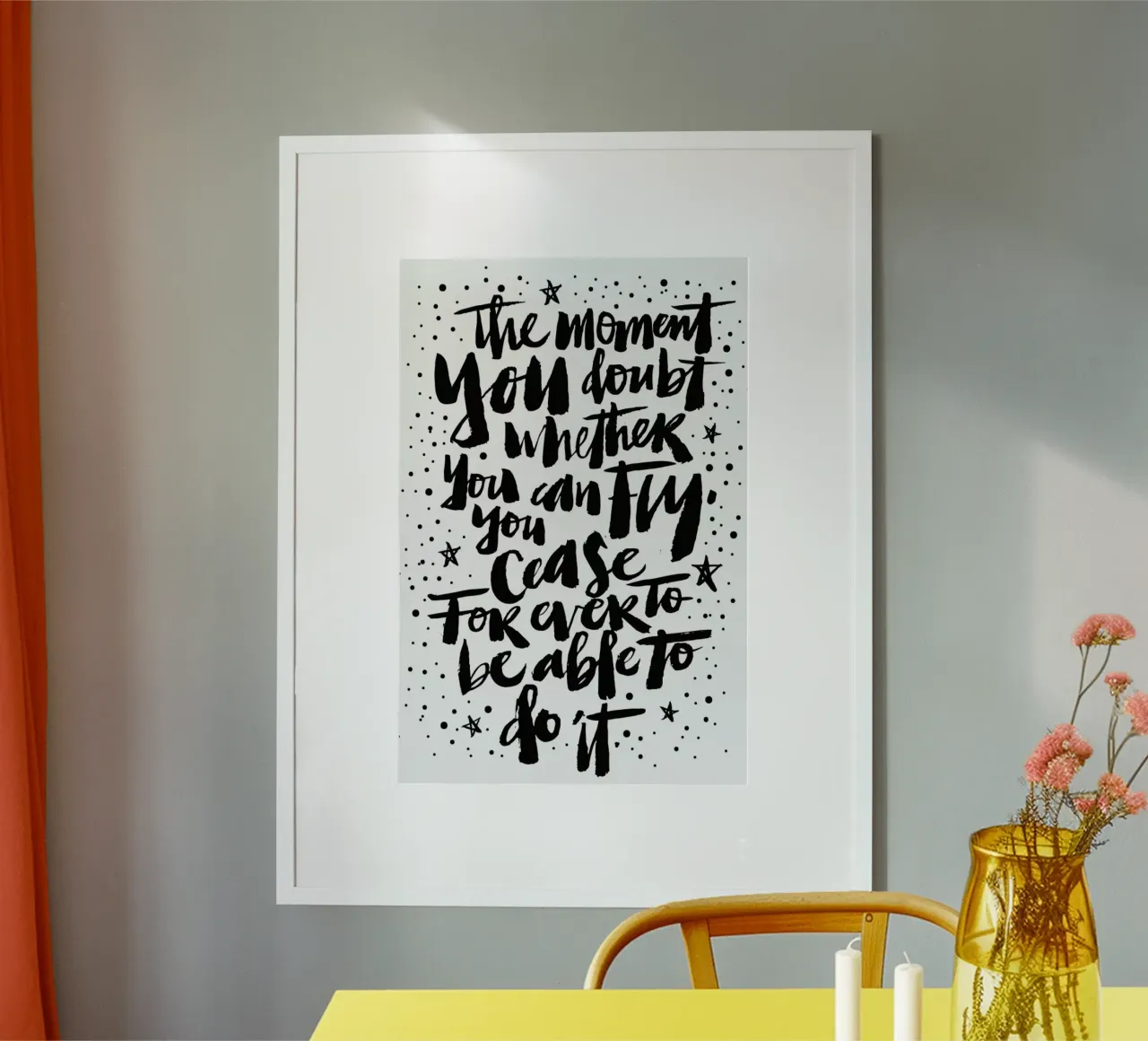 You Can Fly poster avec cadre en bois de Matthew Taylor Wilson