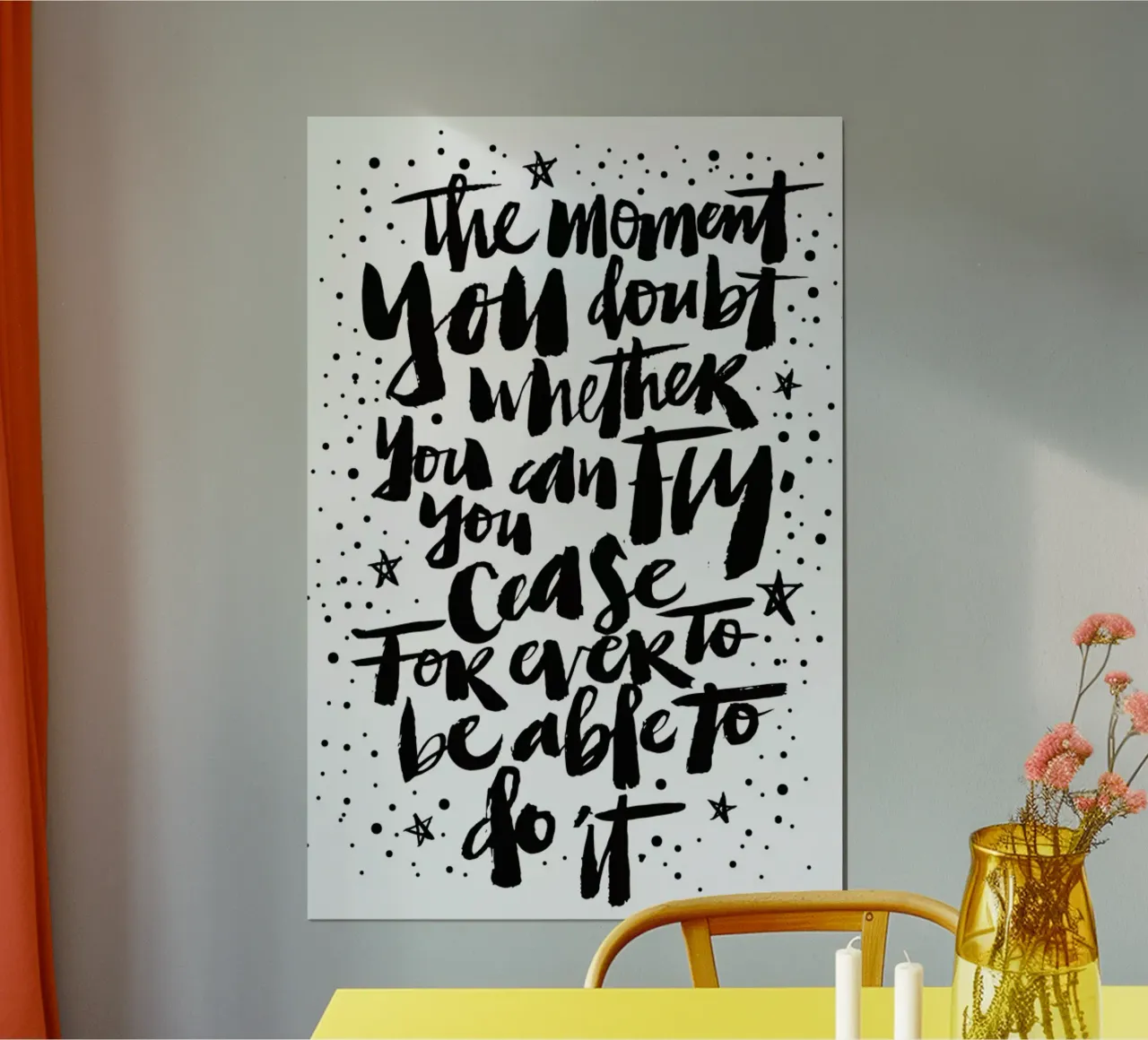 You Can Fly poster avec cadre en bois de Matthew Taylor Wilson