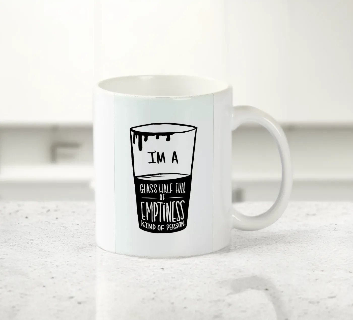 Half Full ceramic mug by Matthew Taylor Wilson
