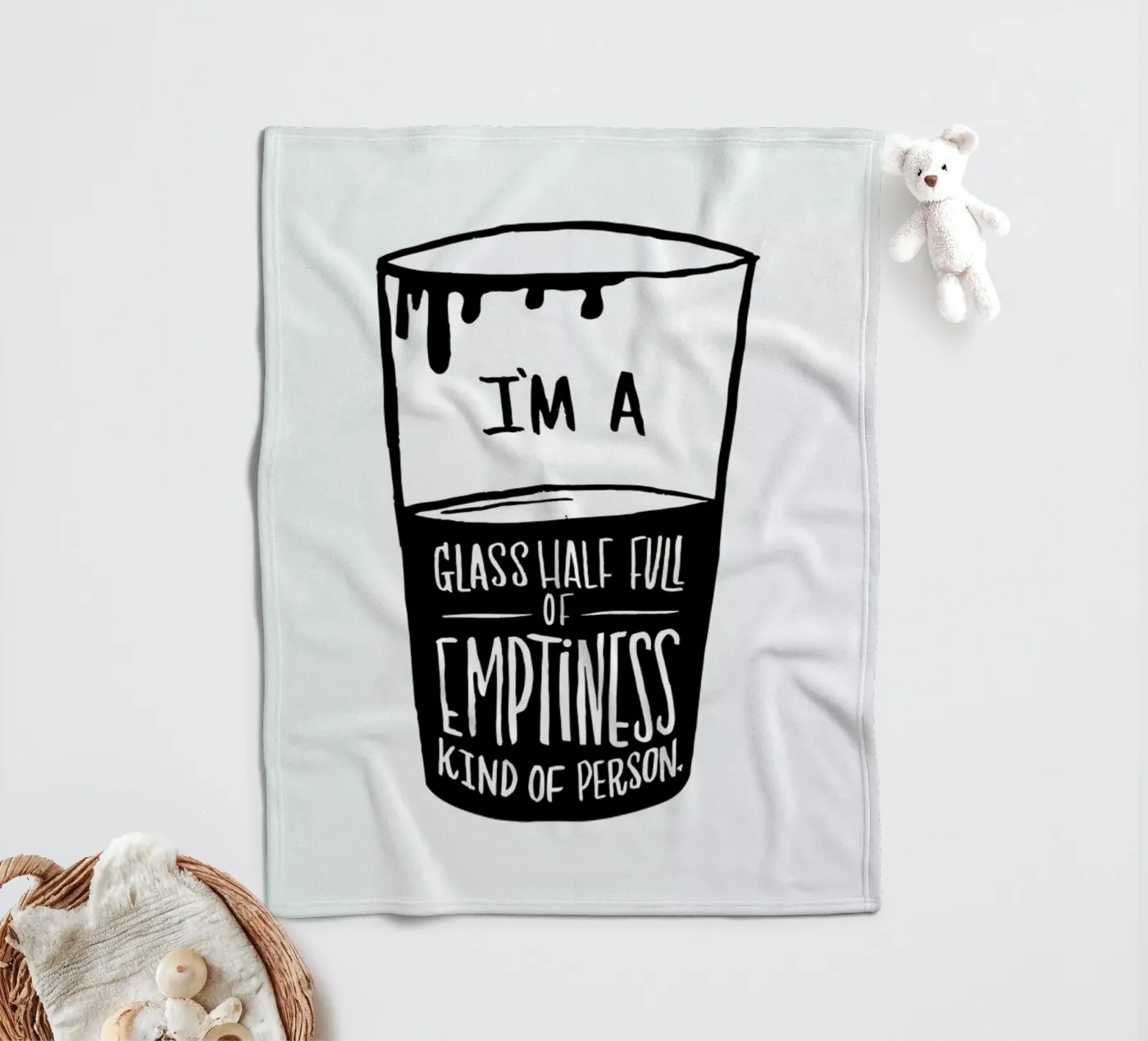 Half Full fleece blanket by Matthew Taylor Wilson