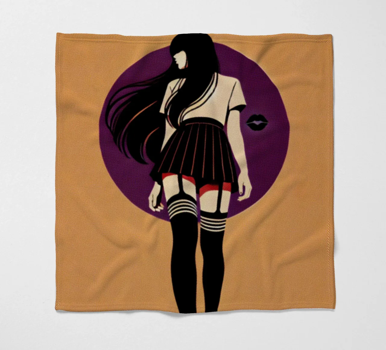Miss Kiss - Stampa poster d'epoca coperta in pile da posterprints-by-nomad