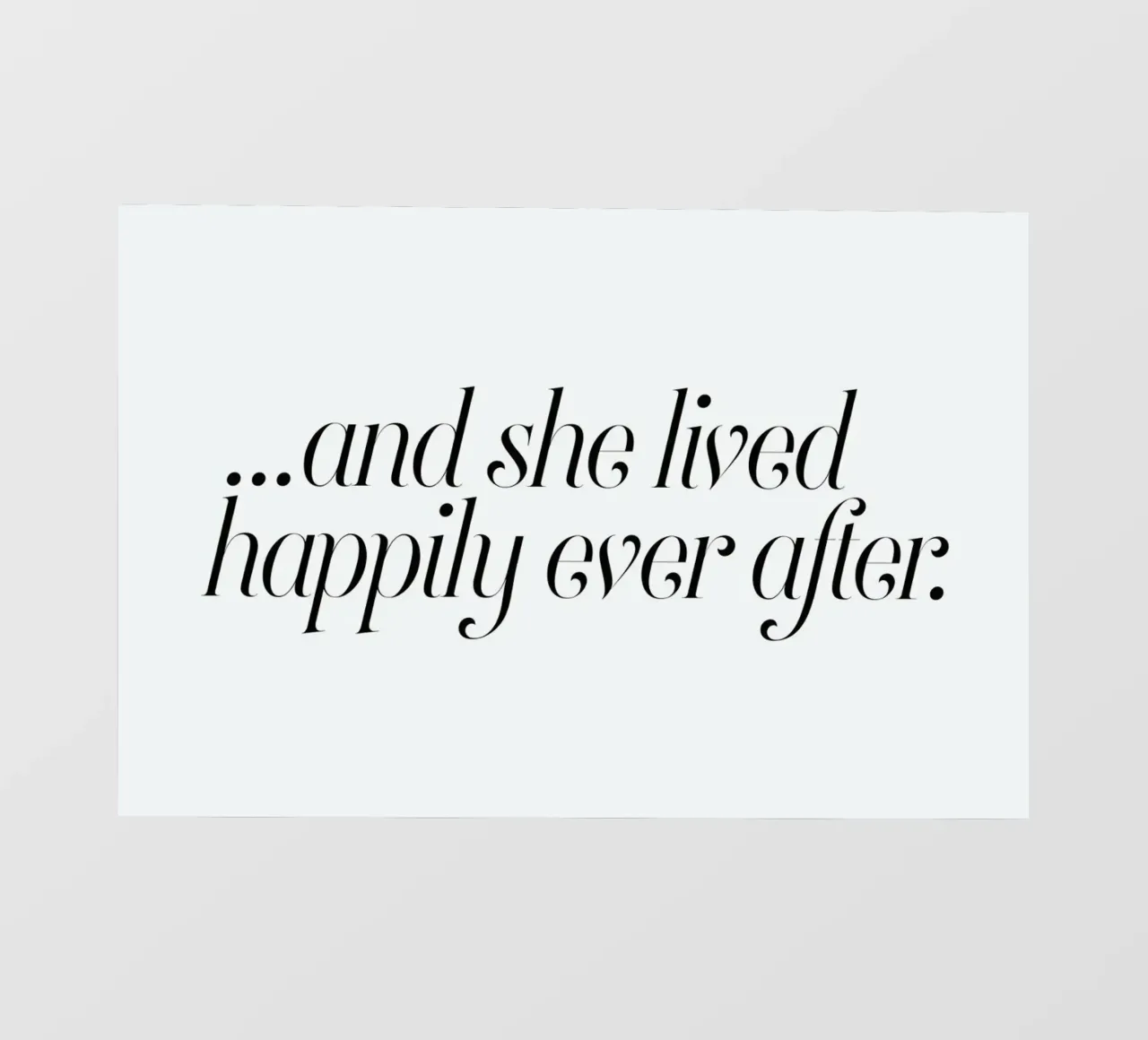 And She Lived Happily telo in pvc da Honeymoon Hotel