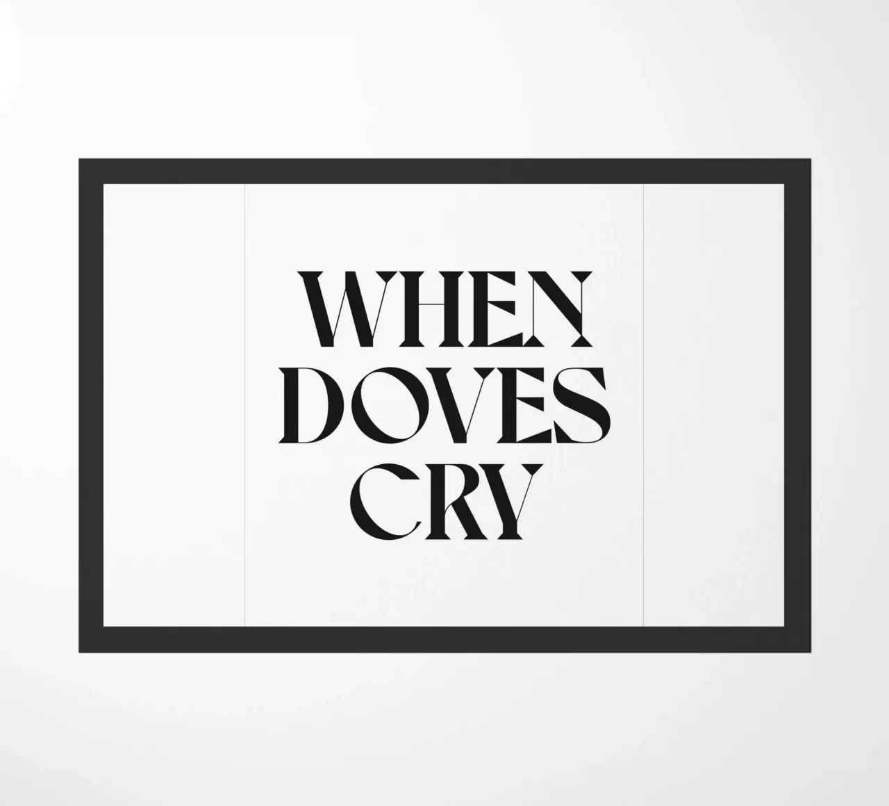 WHEN DOVES CRY doormat by n.4