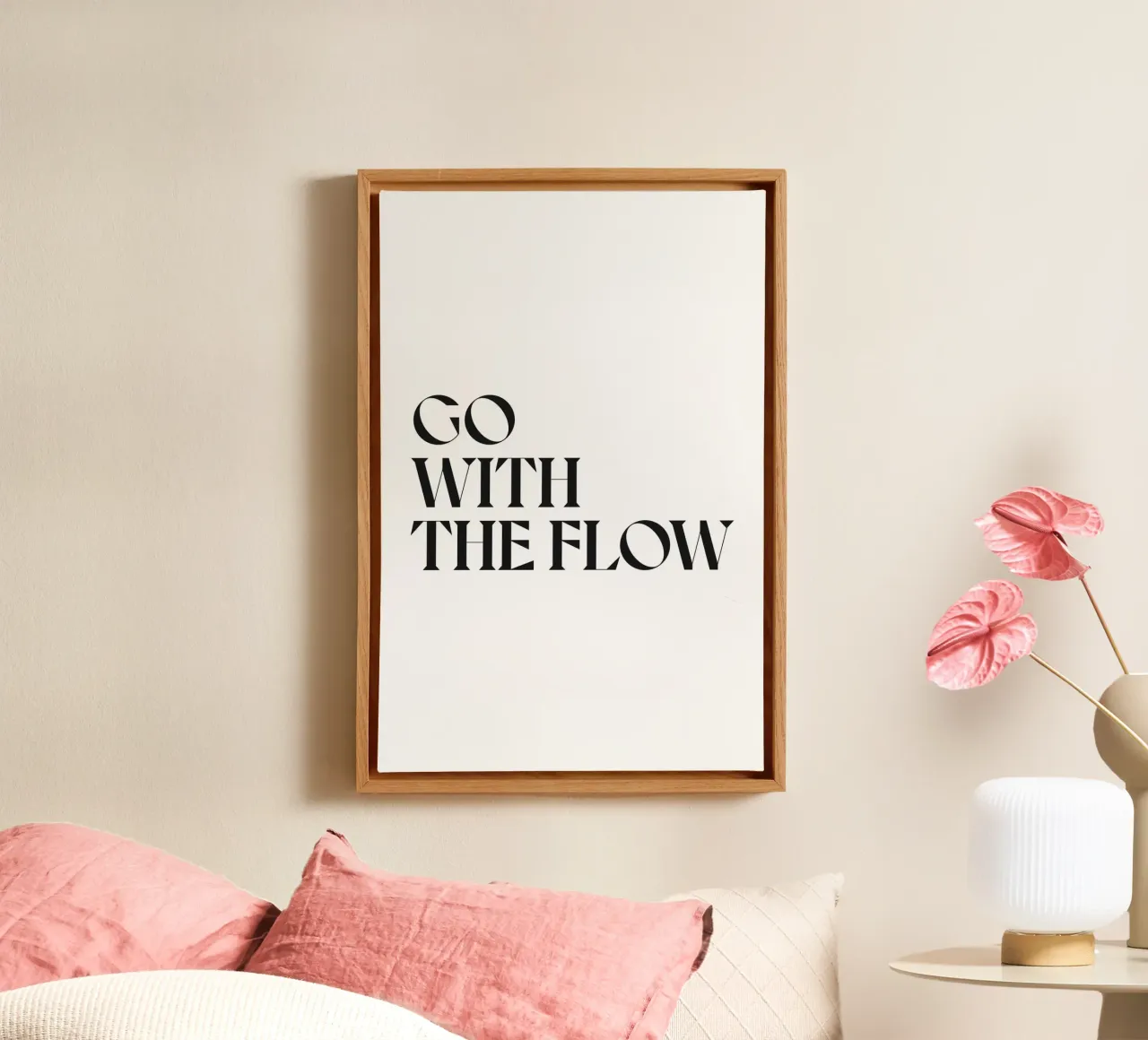 GO WITH THE FLOW canvas by n.4