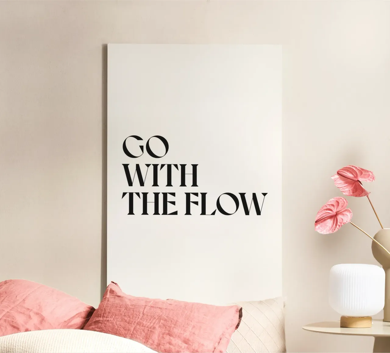 GO WITH THE FLOW canvas by n.4