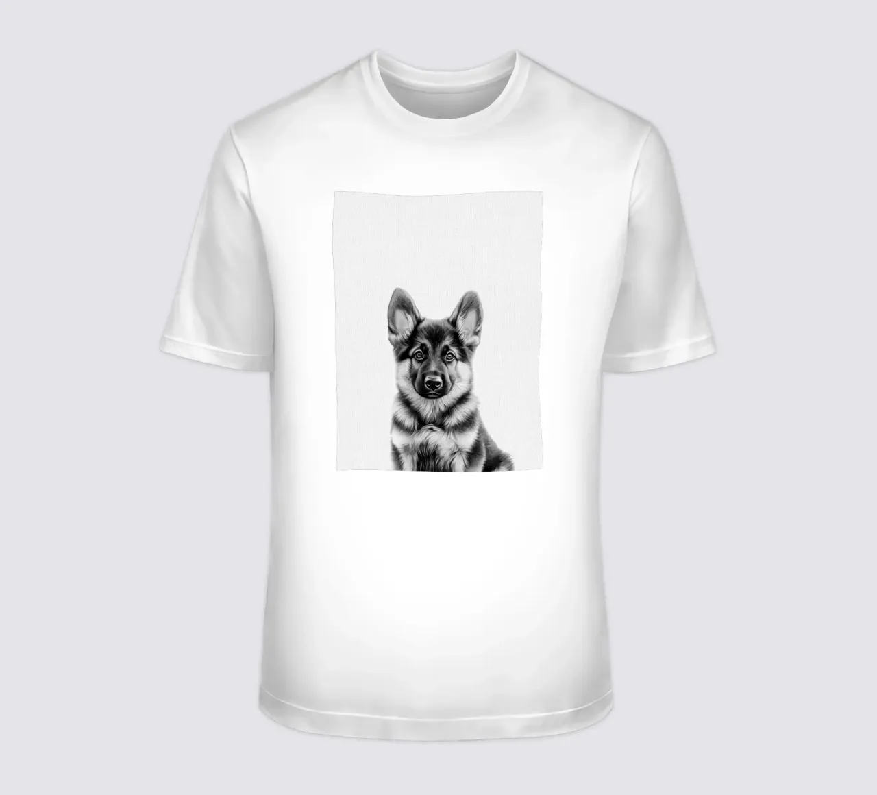 Felix cucciolo di pastore tedesco B&N t-shirt da Carinaprint