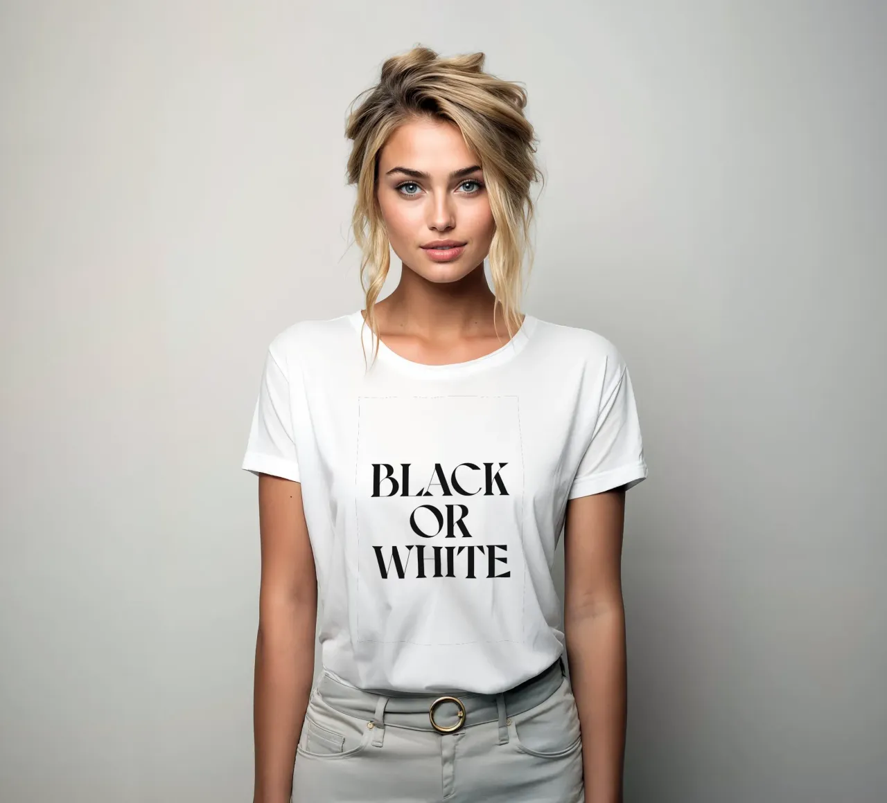BLACK OR WHITE women's fitted t-shirt by n.4