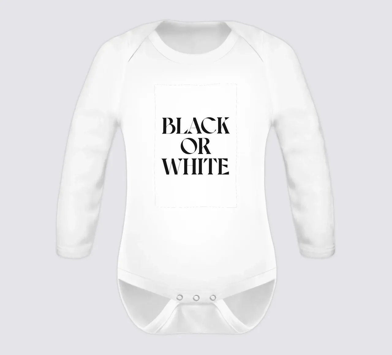 BLACK OR WHITE long-sleeve baby romper by n.4