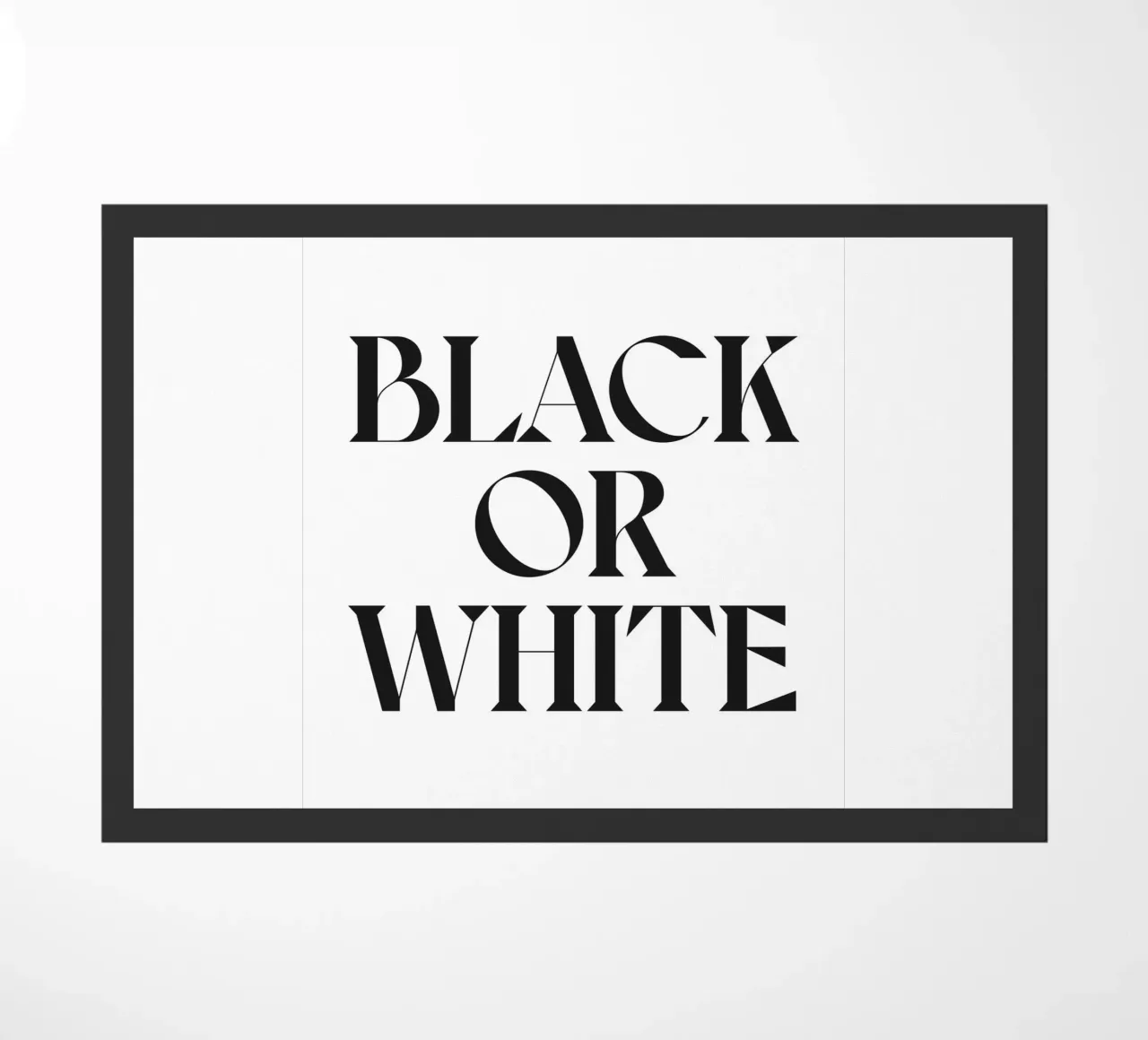 SCHWARZ ODER WEISS Fußmatte von n.4