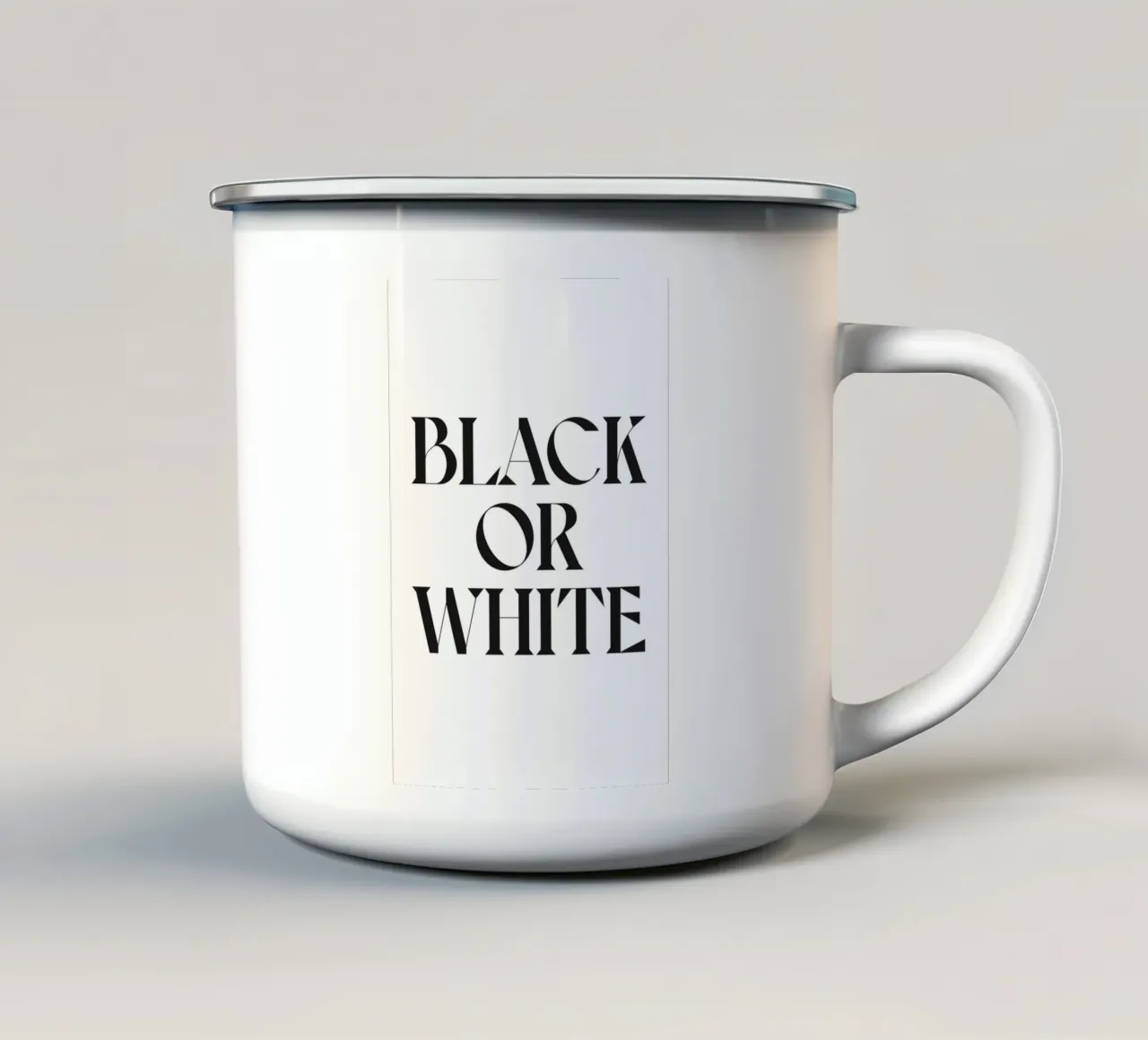 NERO O BIANCO tazza in smalto da n.4