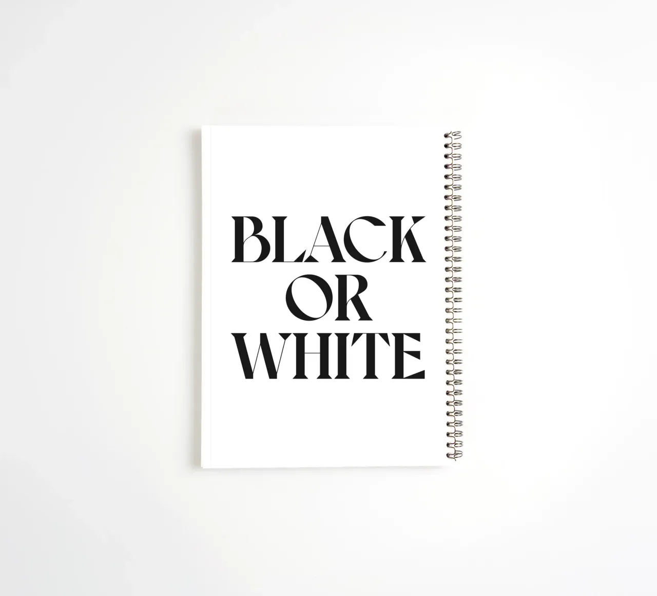 BLACK OR WHITE spiral notebook by n.4