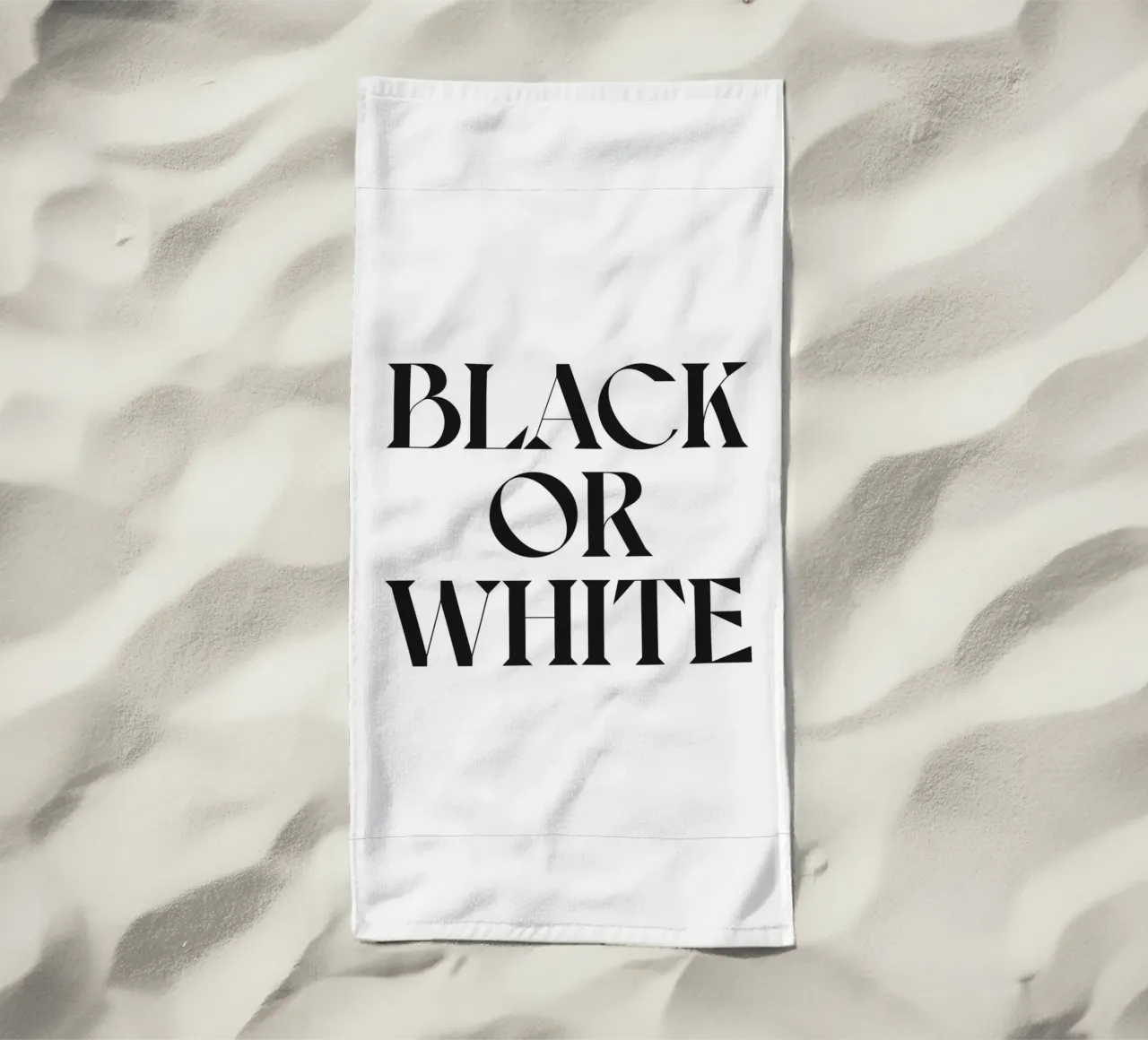 BLACK OR WHITE beach towel by n.4