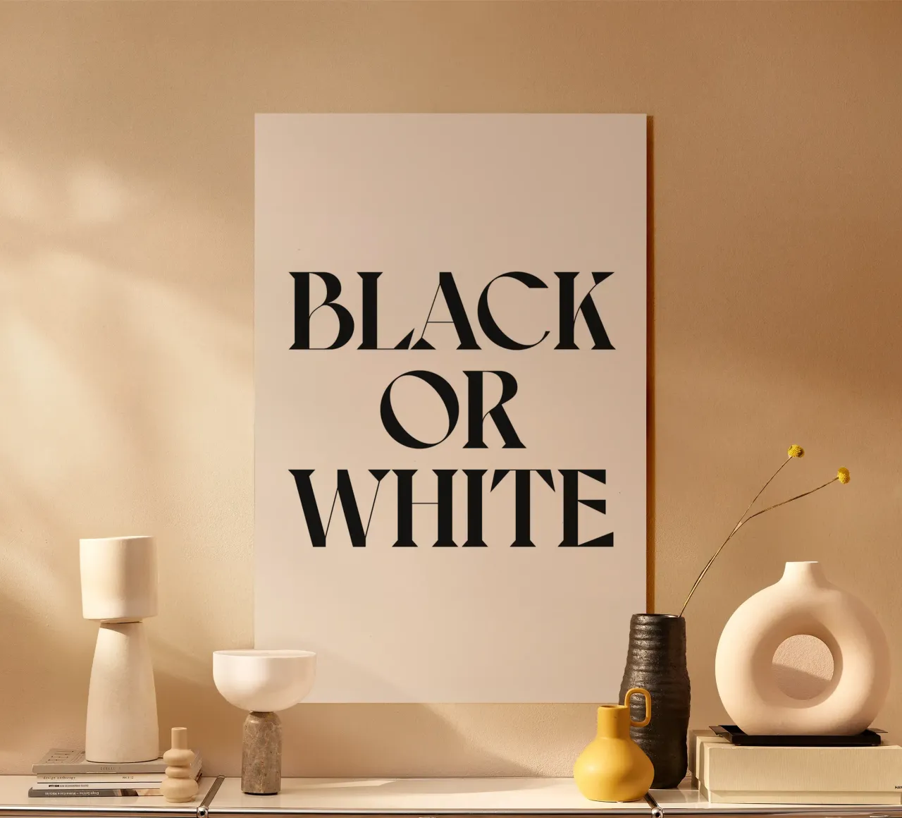 BLACK OR WHITE acrylic glass by n.4