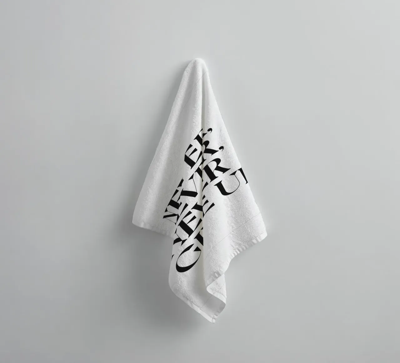 GEEF NOOIT, MAAR DAN OOK NOOIT OP badhanddoek van n.4
