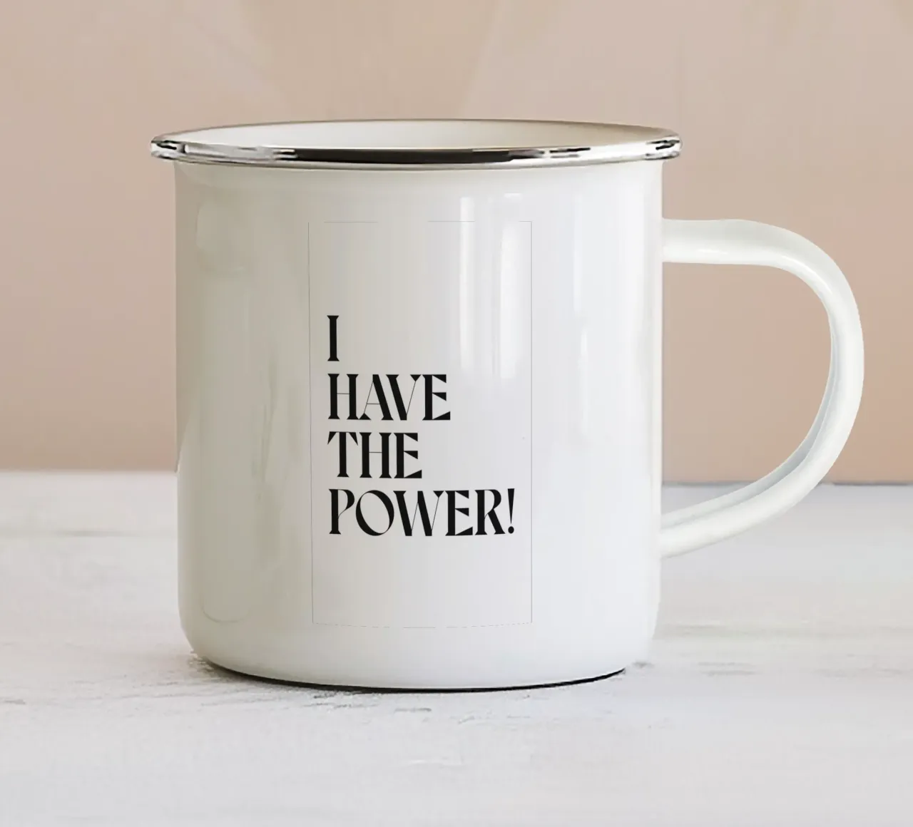 HO IL POTERE! tazza in smalto da n.4