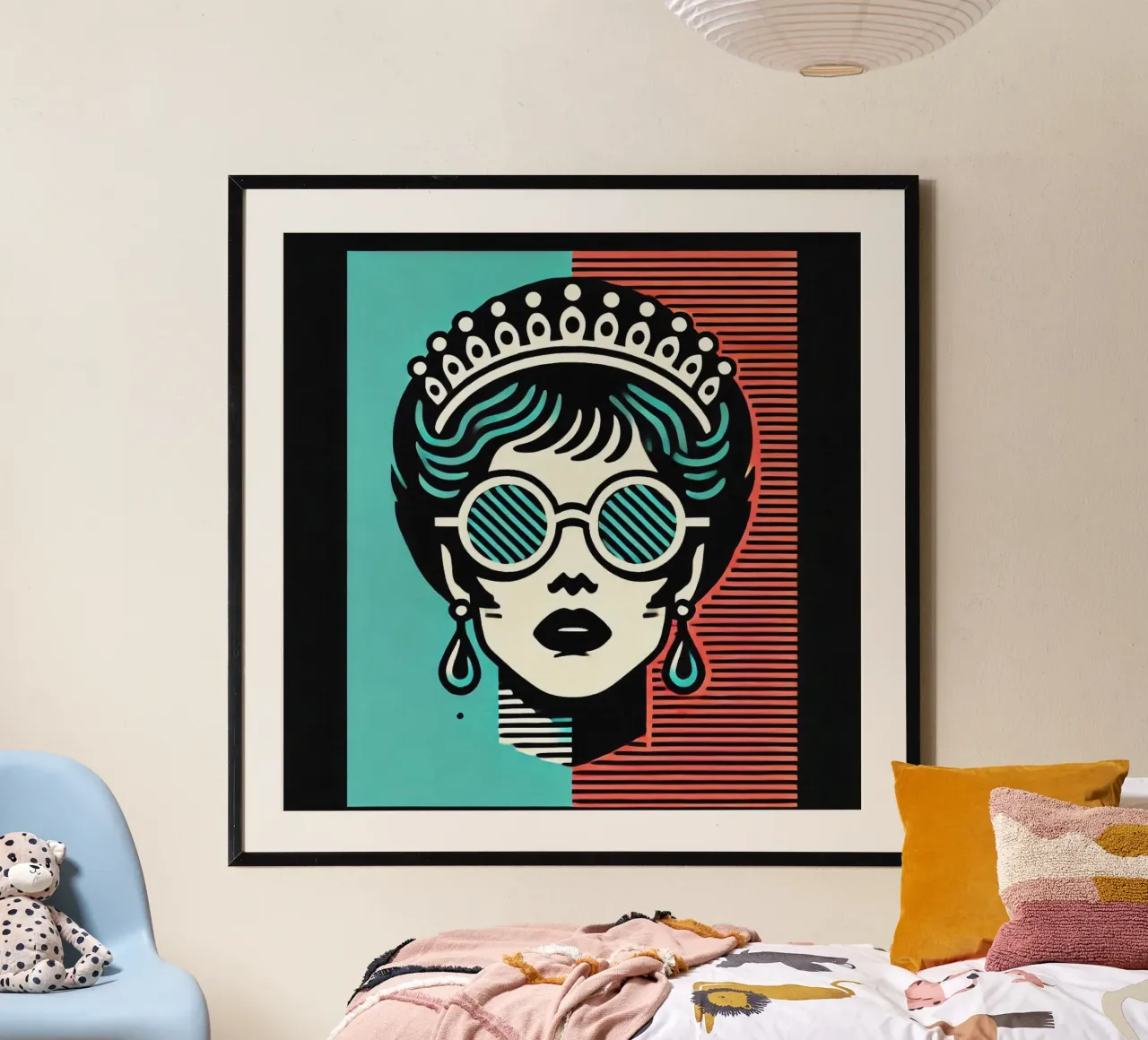 Queen - Impression d'affiches vintage poster avec cadre en plastique de posterprints-by-nomad