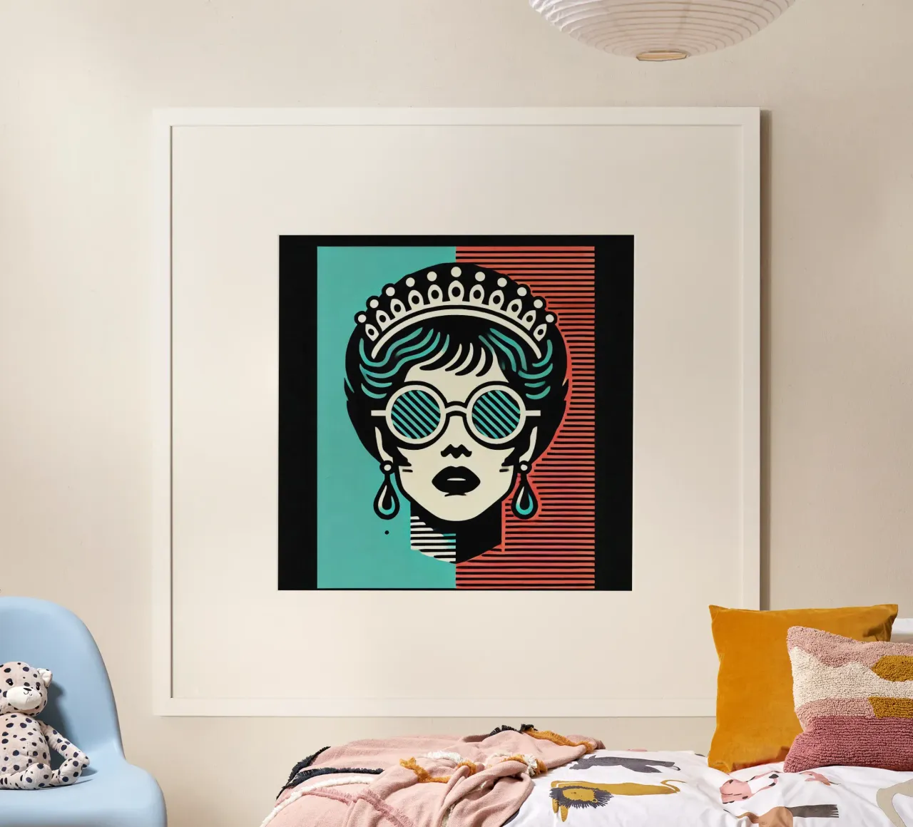 Queen - Impression d'affiches vintage poster avec cadre en plastique de posterprints-by-nomad