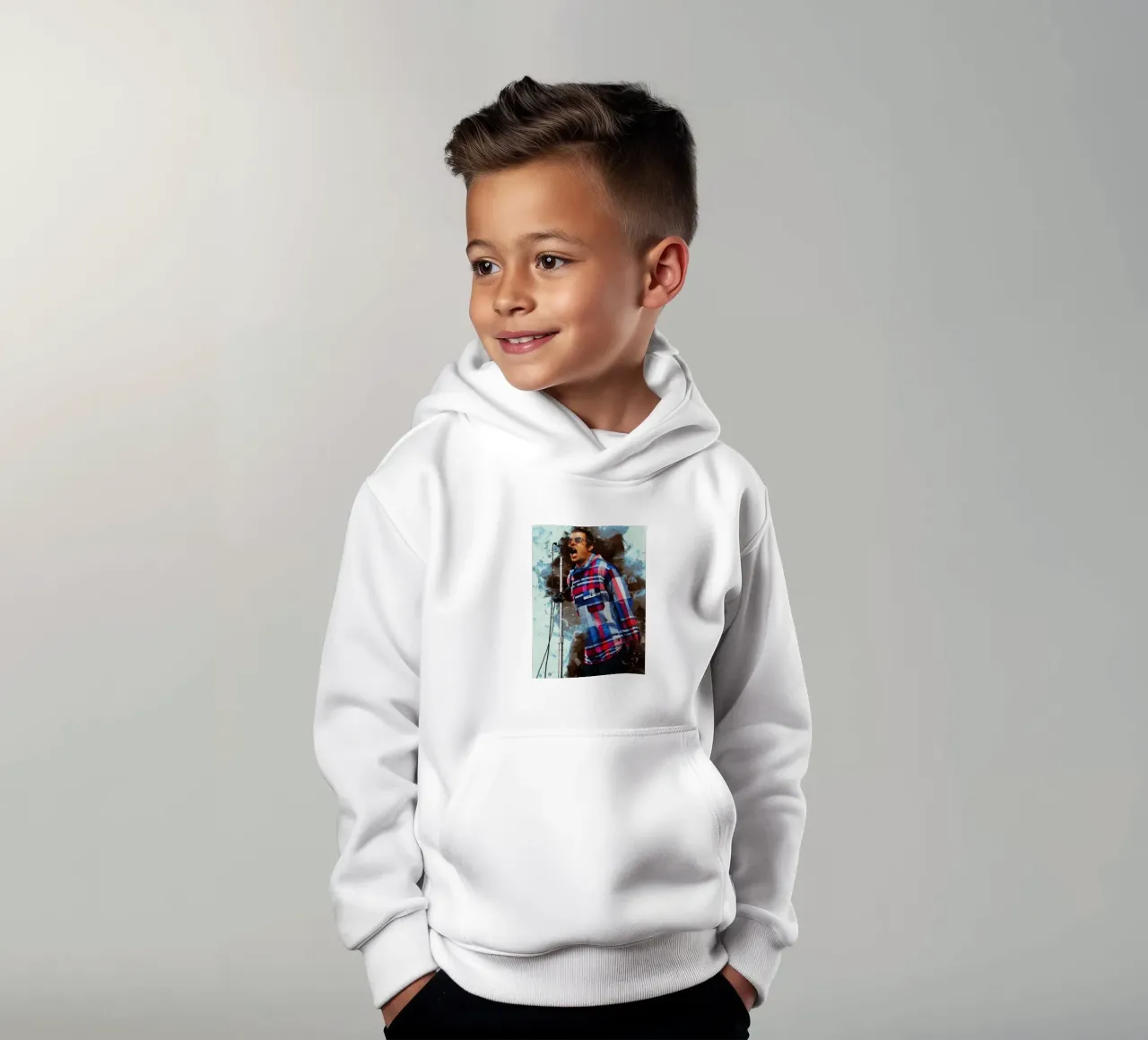 Smudge Liam Gallagher felpa bambino con cappuccio da Gunawan Rb