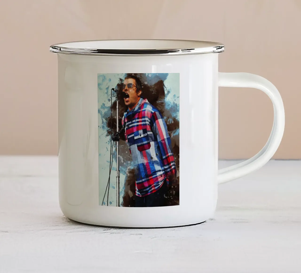 Smudge Liam Gallagher tazza in smalto da Gunawan Rb