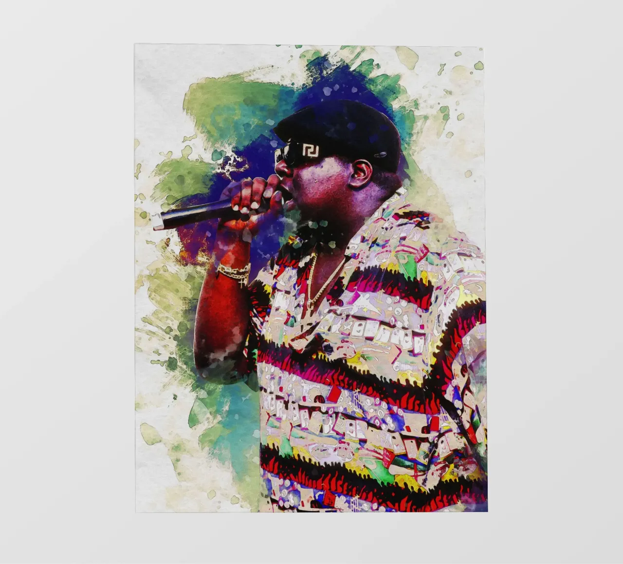 Smudge Biggie Rapero lámina retroiluminada de Gunawan Rb