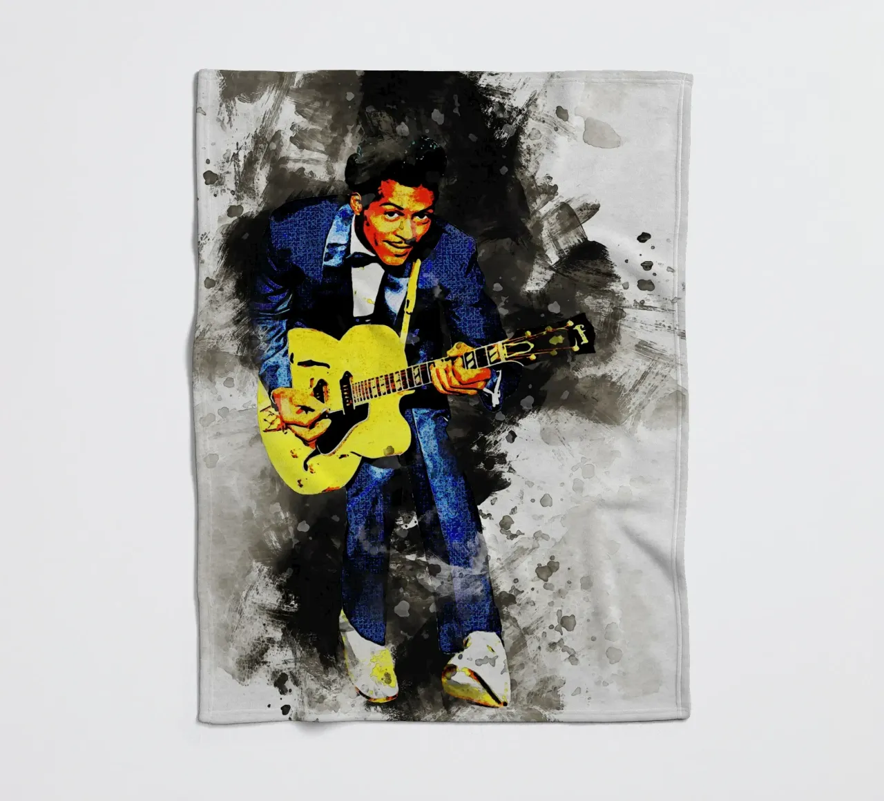 Smudge Chuck Berry fleece blanket by Gunawan Rb
