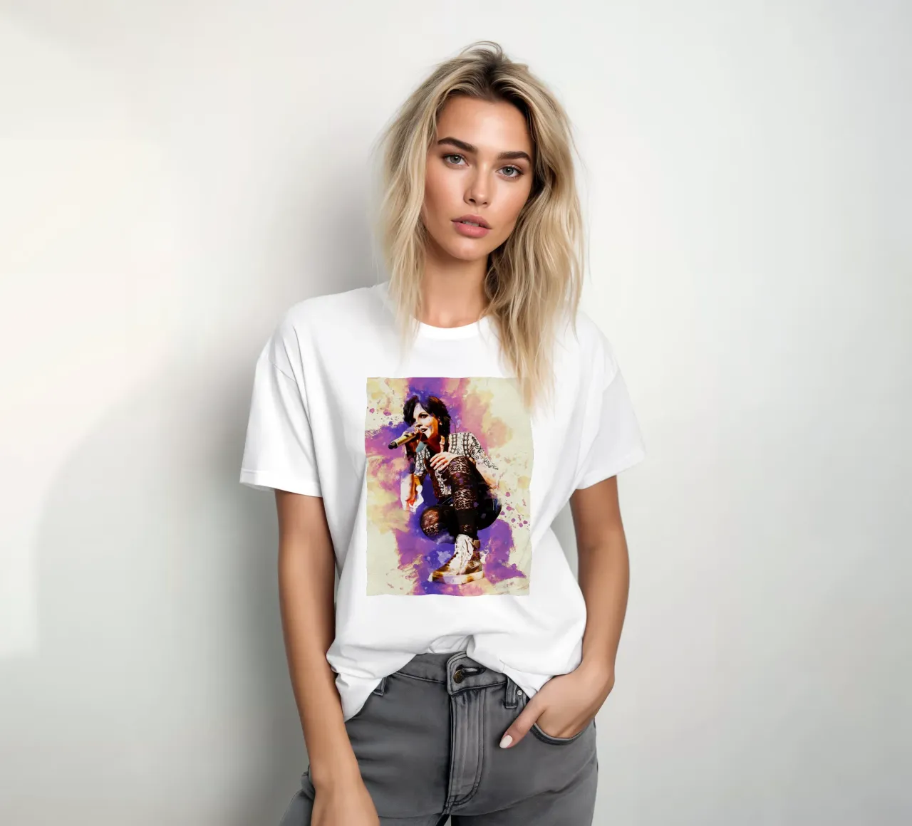 Smudge of Dolores O'riordan t-shirt by Gunawan Rb