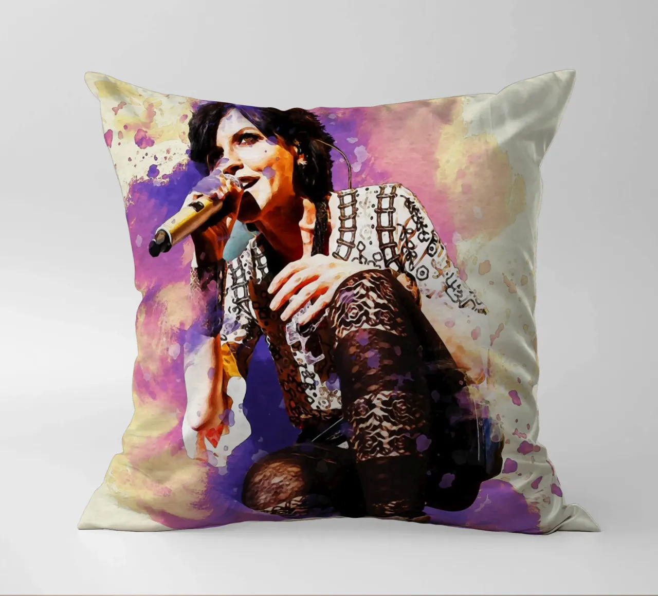 Sbaffo di Dolores O'riordan cuscino da Gunawan Rb