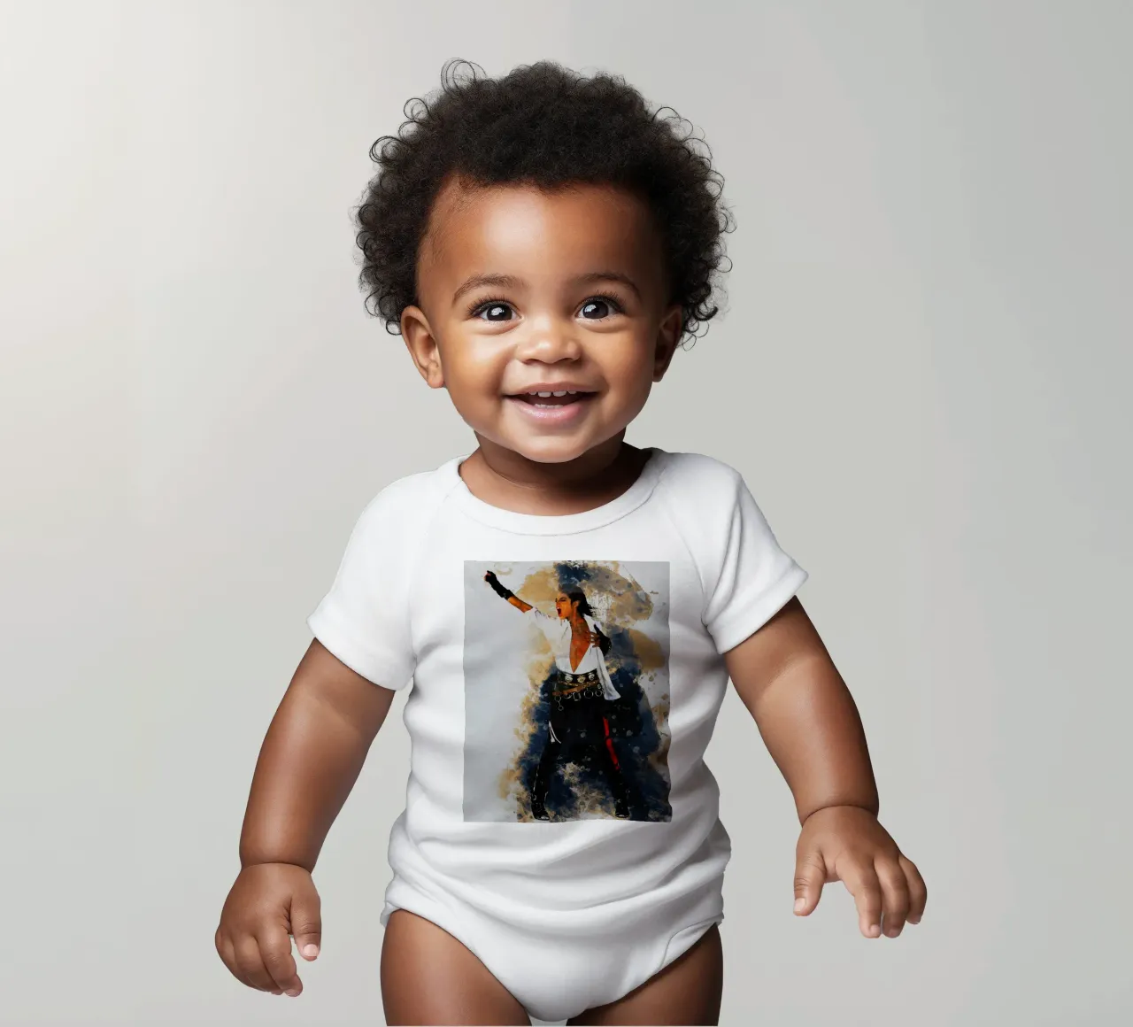 Sbaffo Michael Jackson re del pop body neonato maniche corte da Gunawan Rb