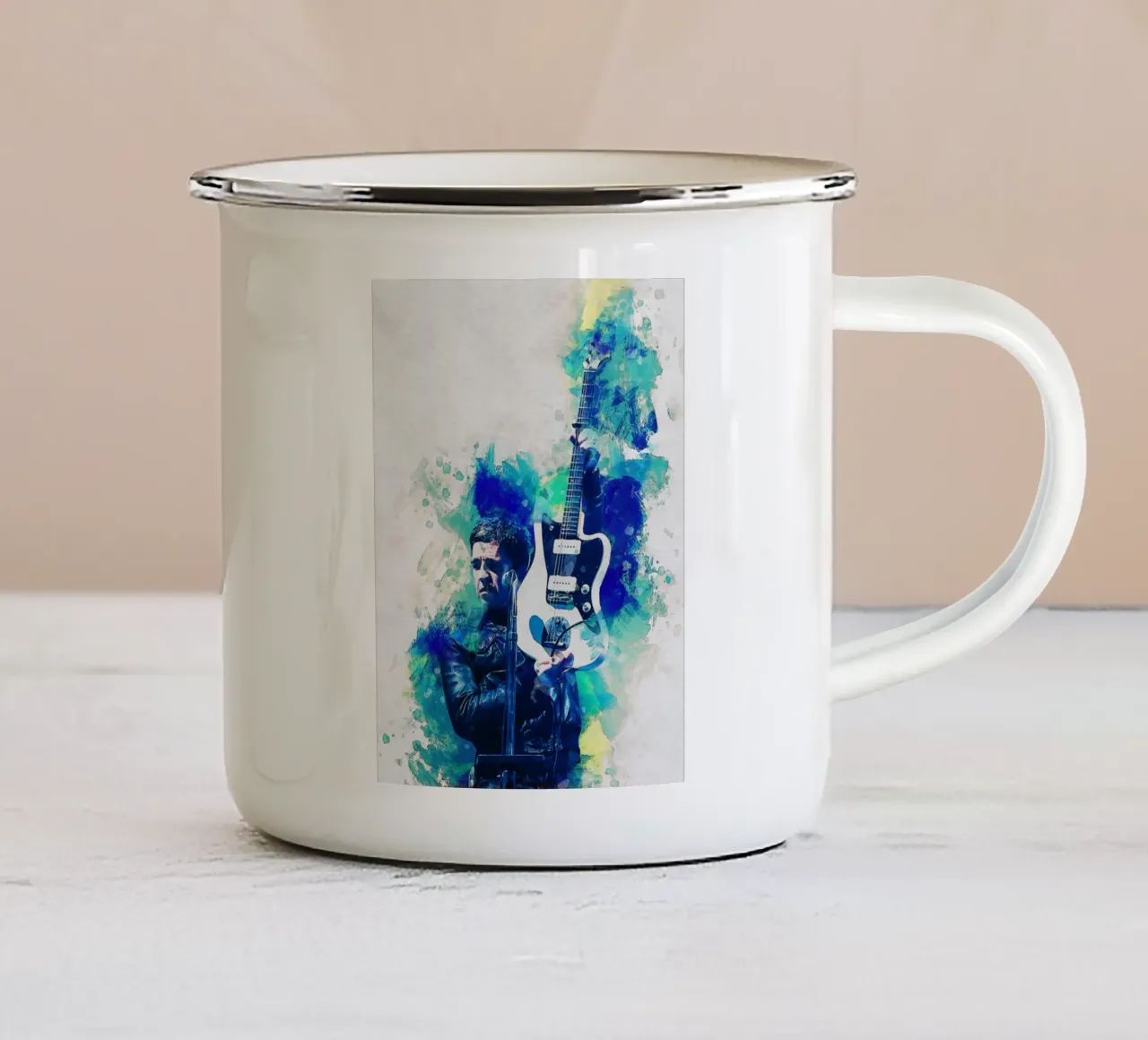 Smudge Noel Gallagher tazza in smalto da Gunawan Rb