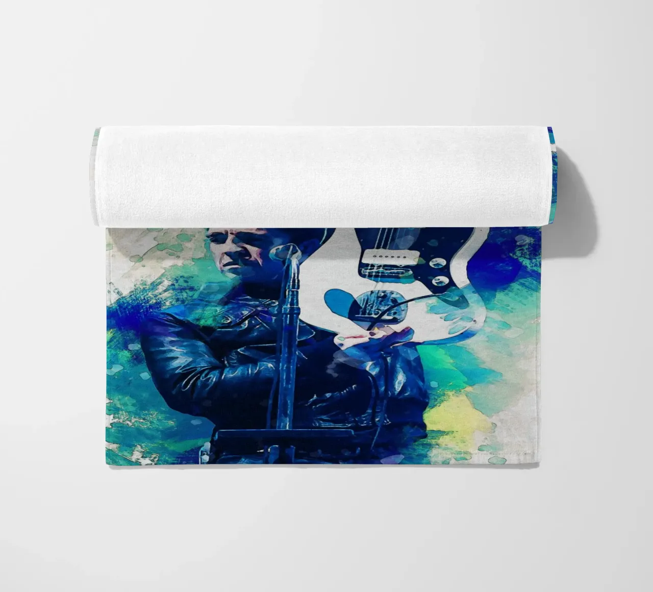 Smudge Noel Gallagher beach towel by Gunawan Rb