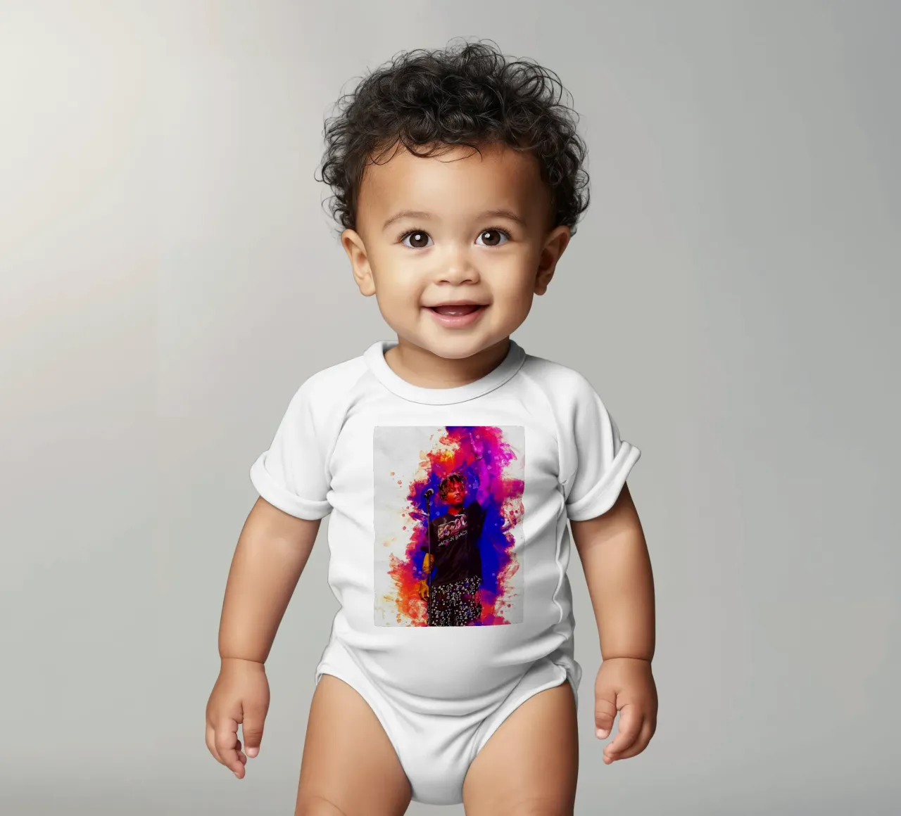 Smudge Juice wrld Live in Concert short-sleeve baby romper by Gunawan Rb