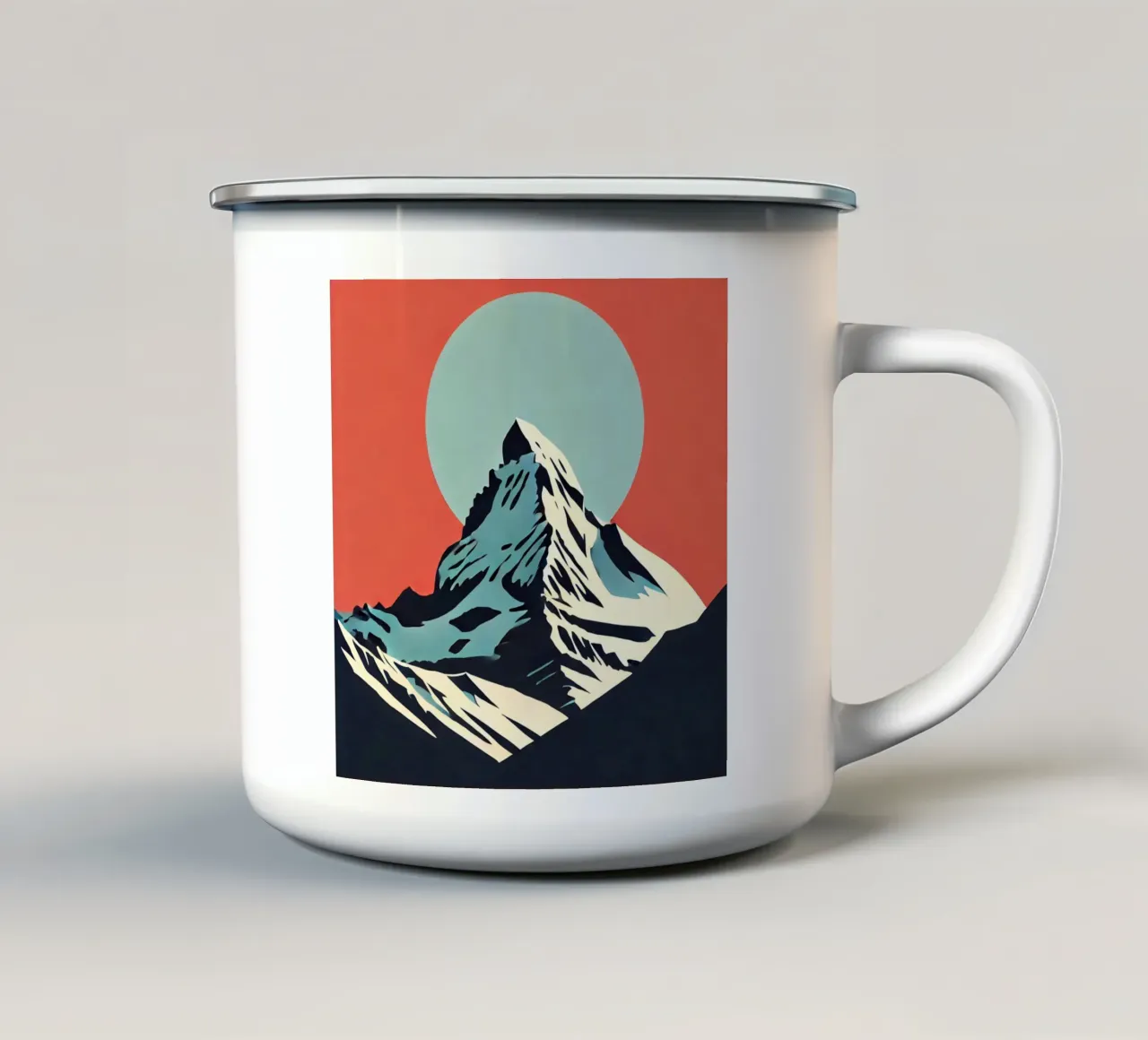Montagne - impression d'affiches vintage mug en émail de posterprints-by-nomad