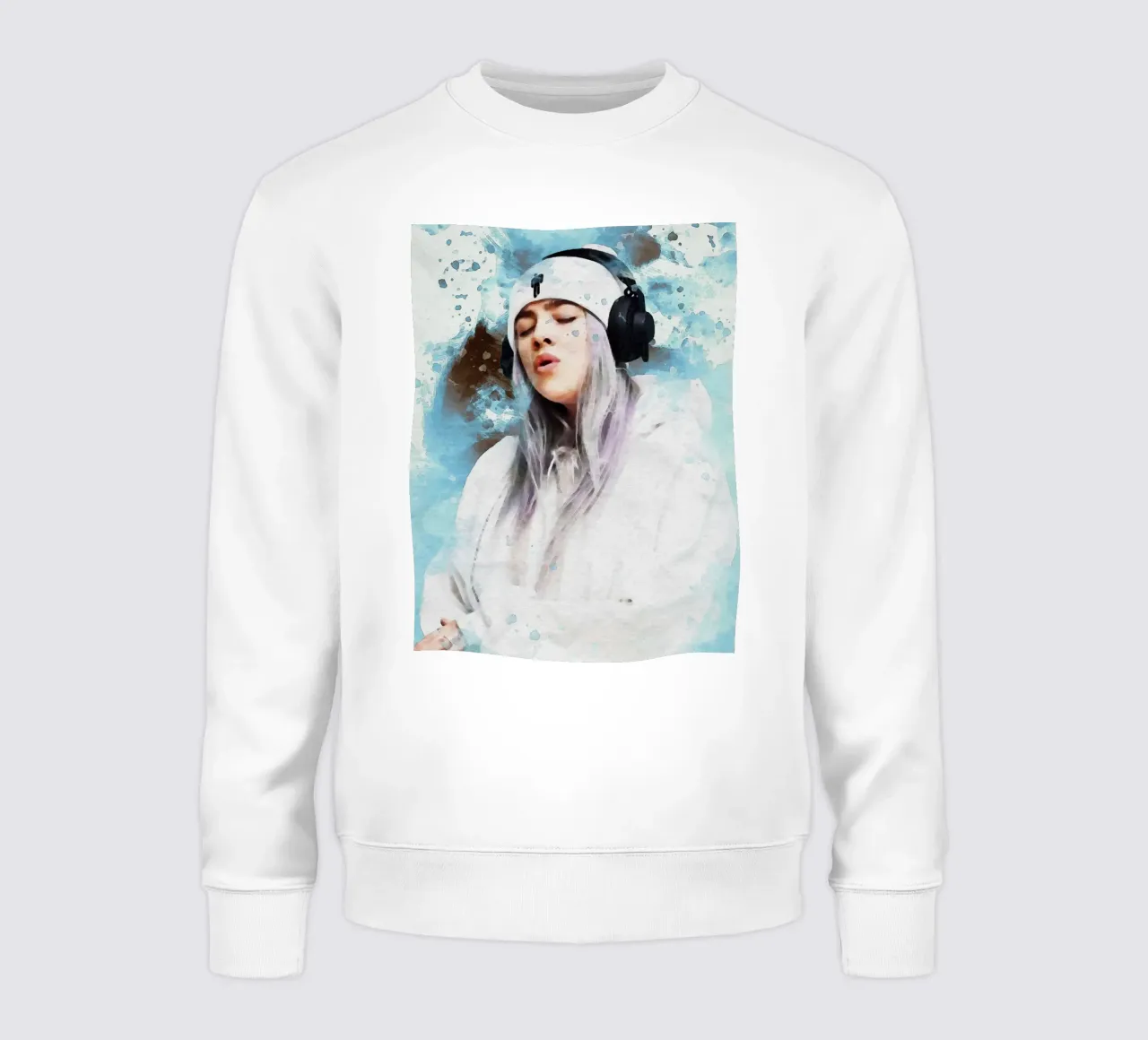 Smudge Ritratto Billie Eilish felpa da Gunawan Rb