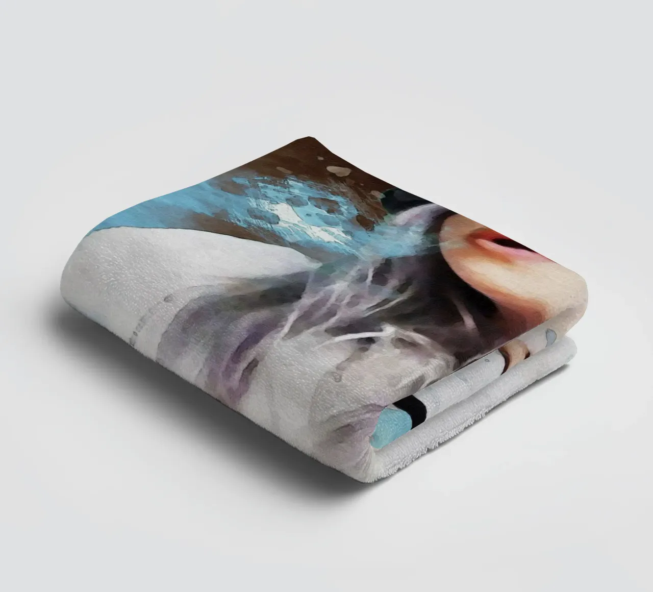 Smudge Ritratto Billie Eilish asciugamano da bagno da Gunawan Rb