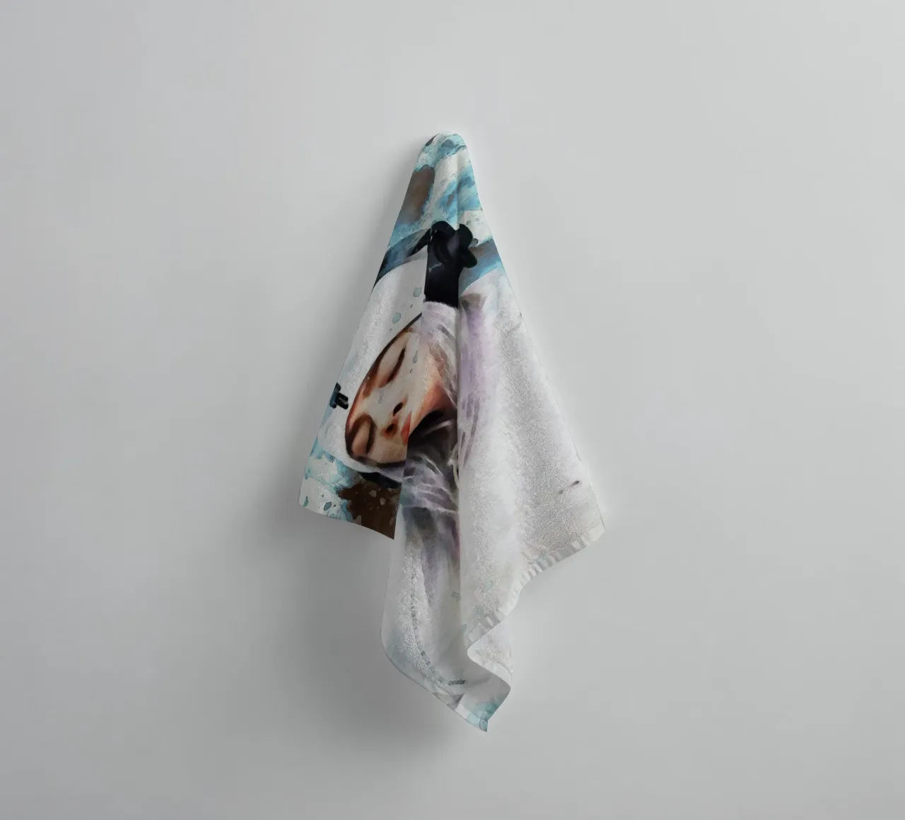 Smudge Ritratto Billie Eilish asciugamano da bagno da Gunawan Rb