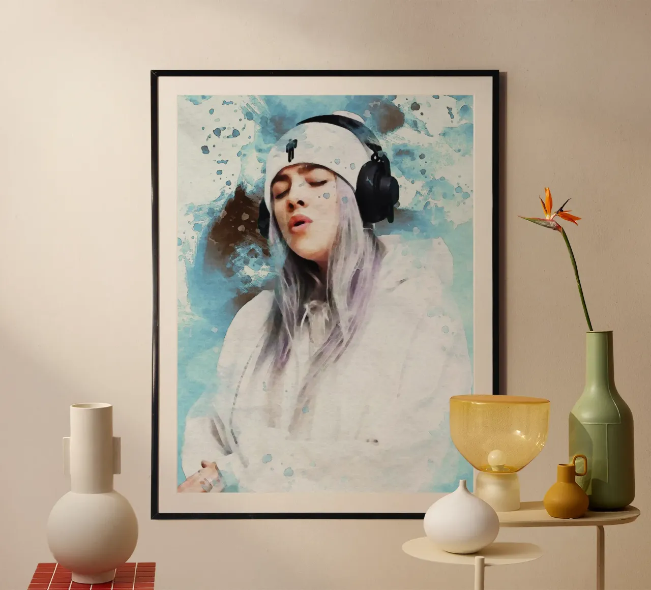 Smudge Ritratto Billie Eilish carta hahnemühle da Gunawan Rb